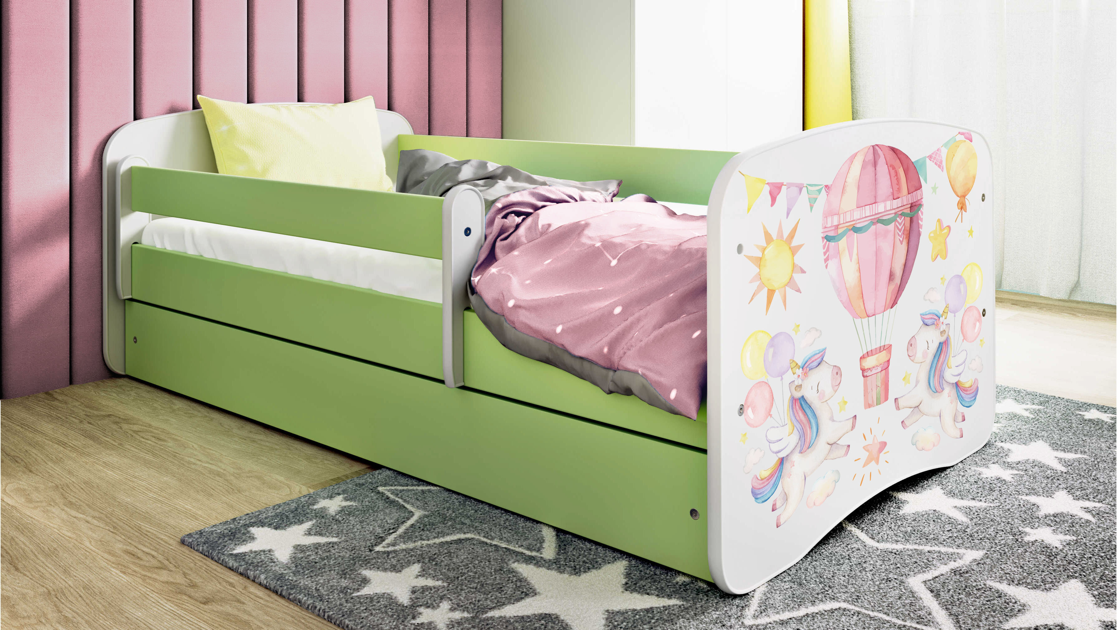 Lit enfant vert
