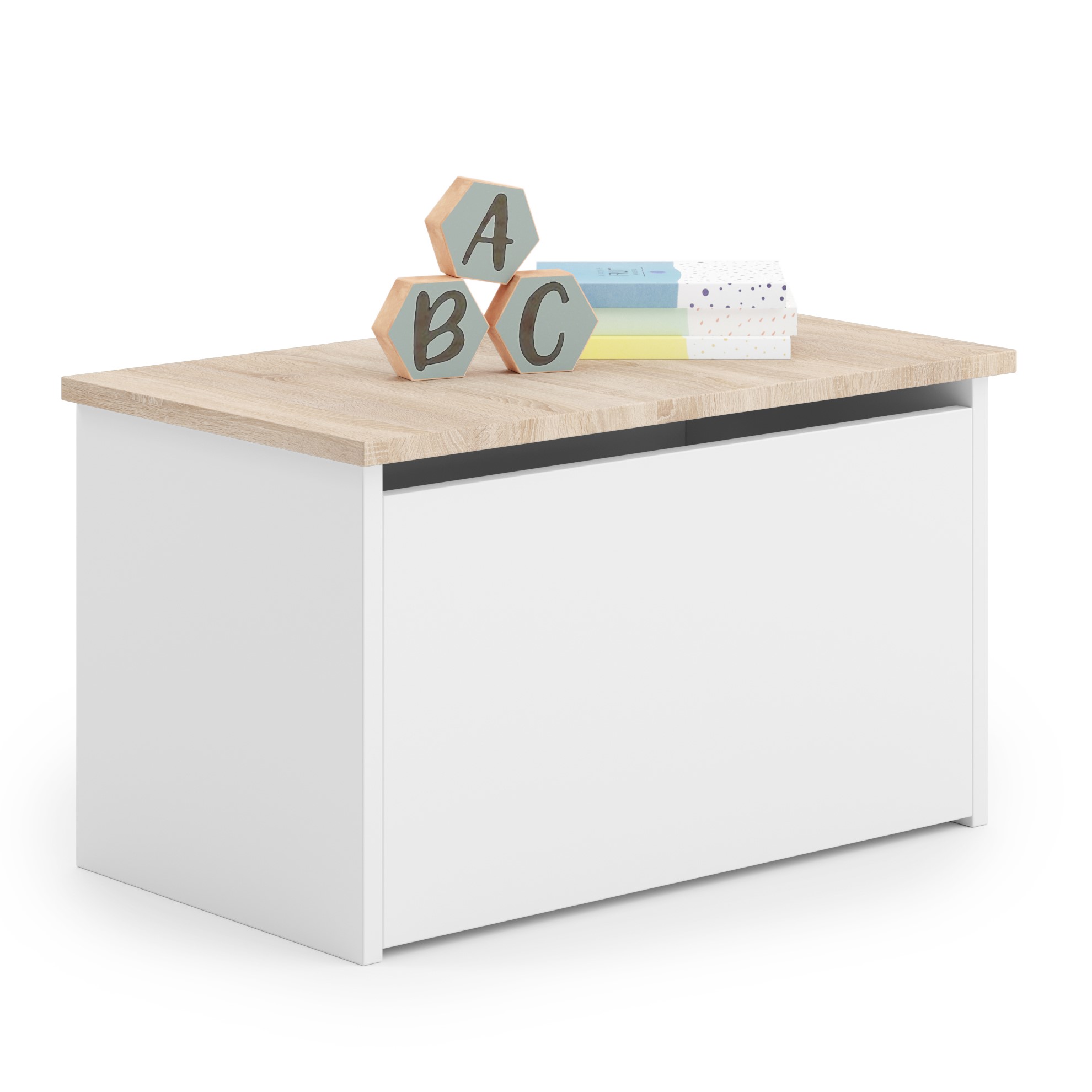 Coffre à jouets enfant blanc