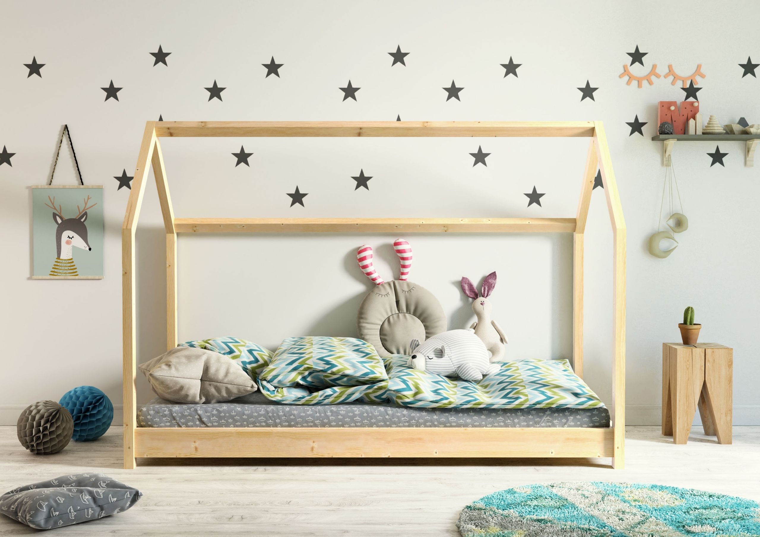 Kinderbett Naturholz