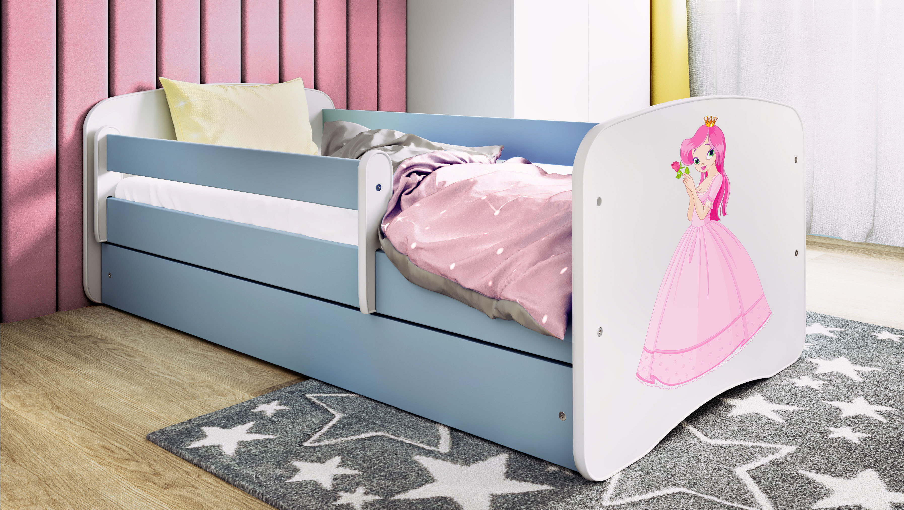 Lit enfant 80 x 180 cm, motif Princesse, vue 2