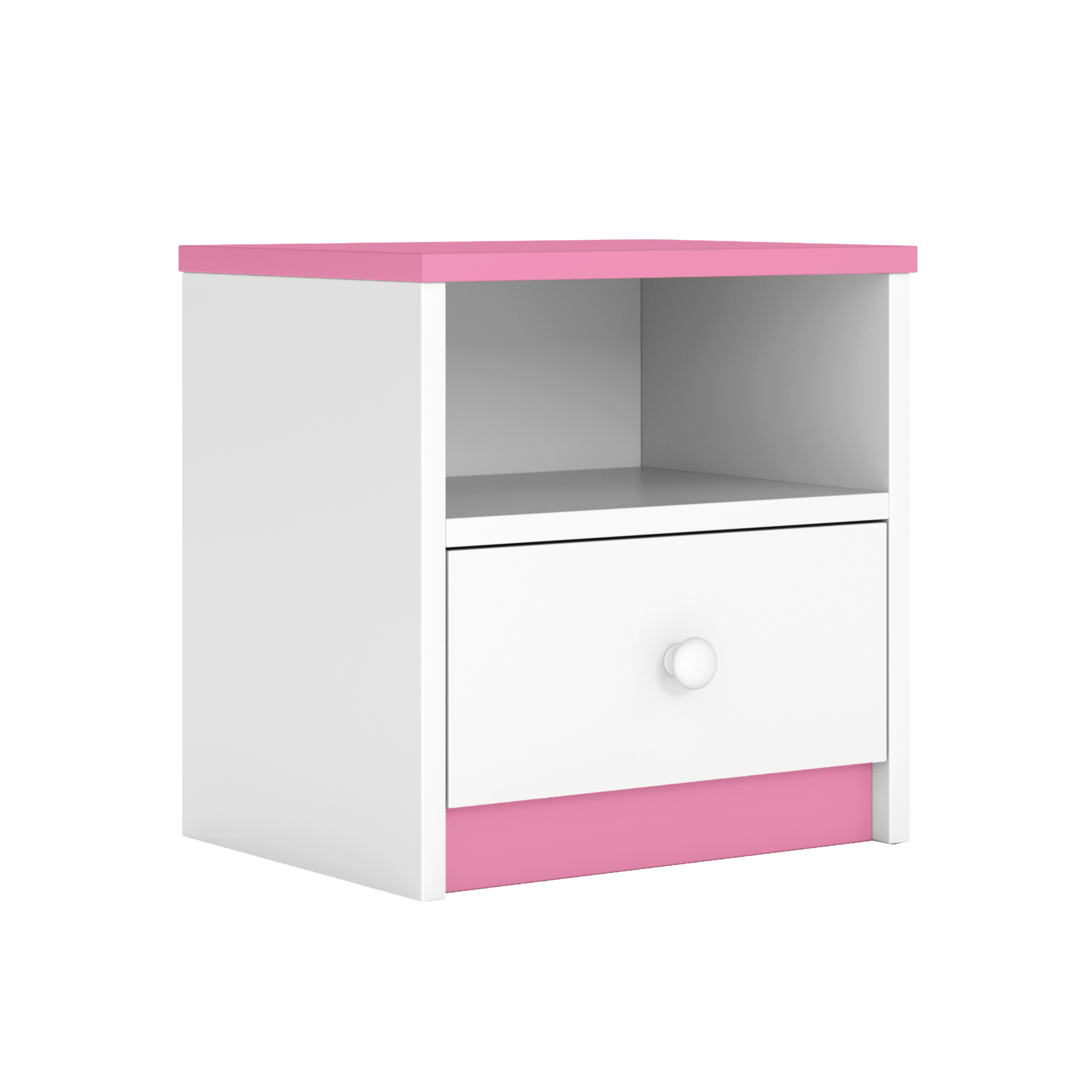 Table de chevet enfant rose clair
