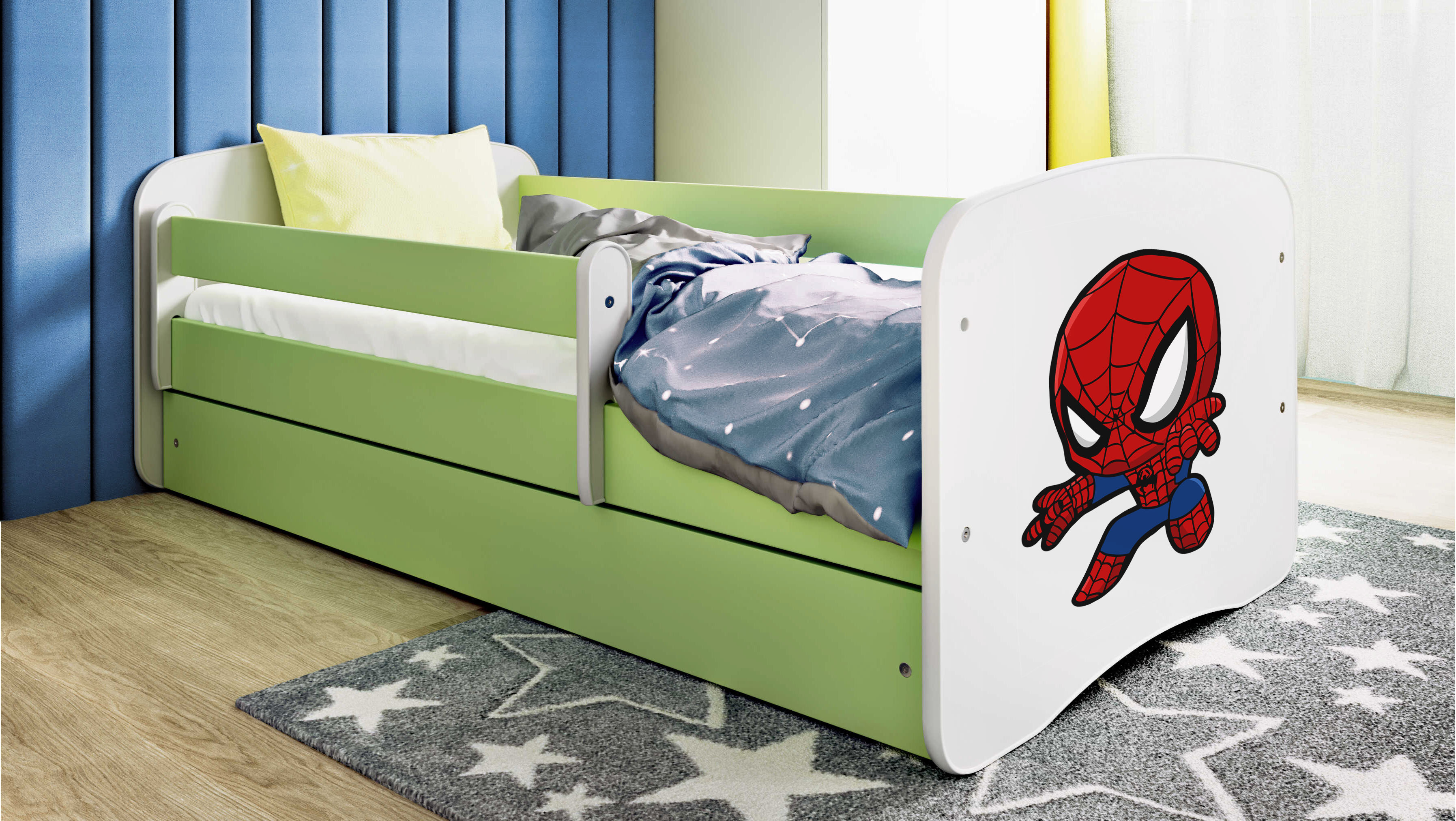 Lit enfant 80 x 160 cm, motif Super-héros araignée, vue 2