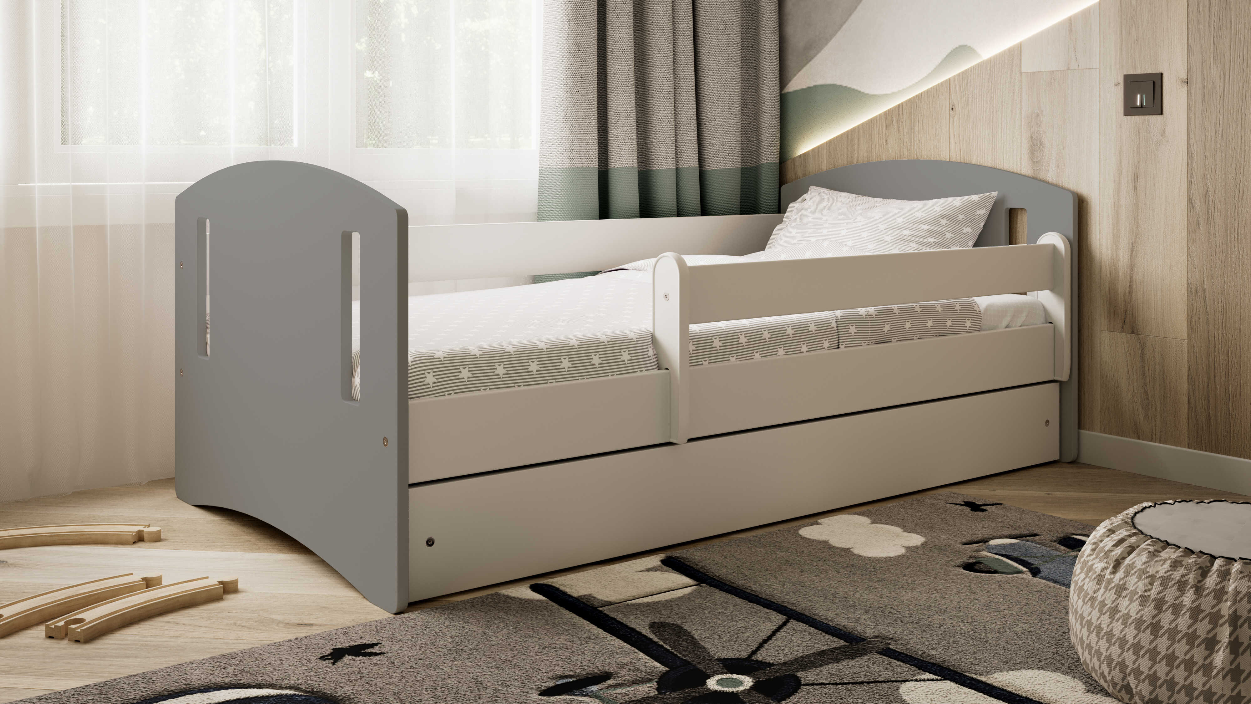 Lit enfant Gris