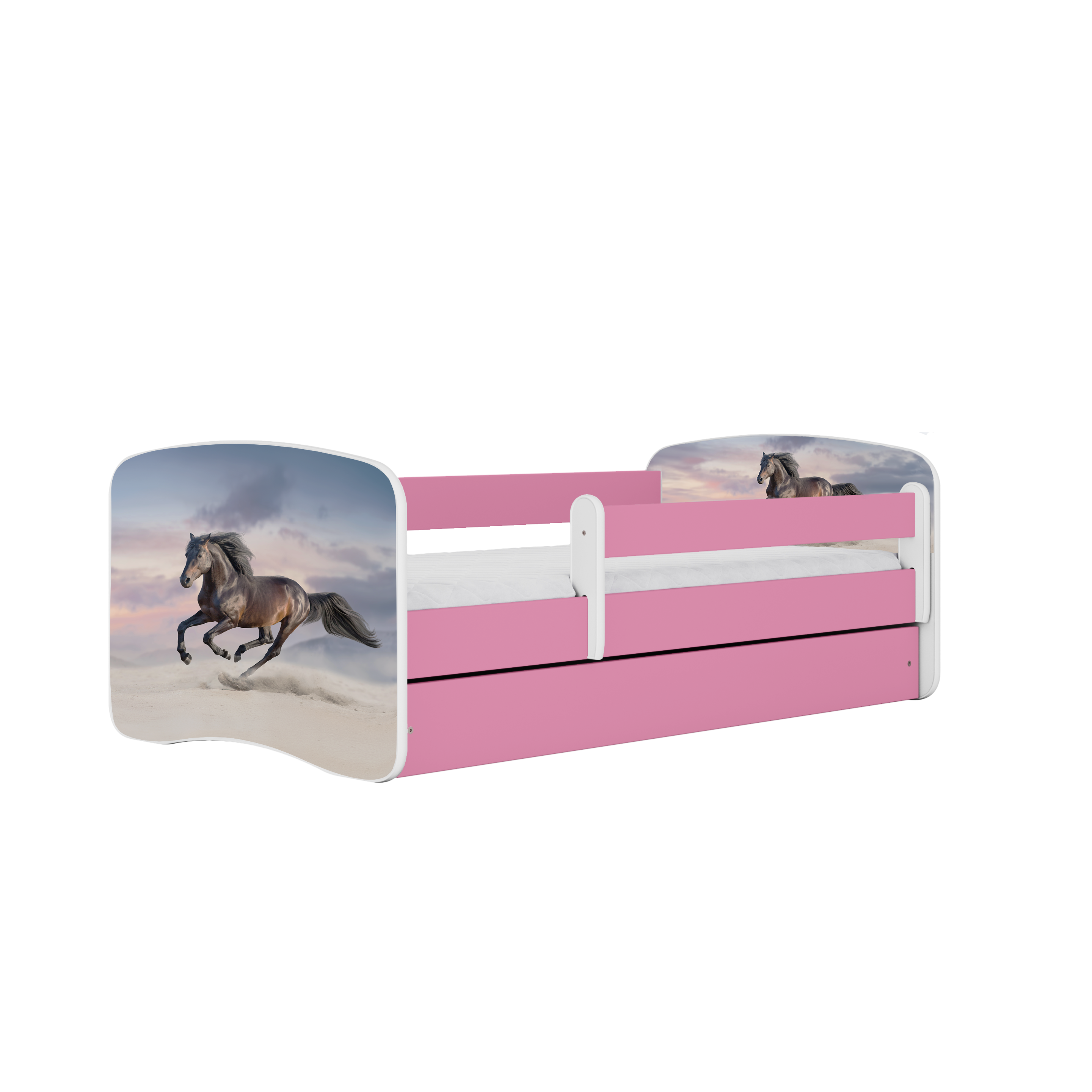 Lit enfant 70 x 140 cm, motif Cheval au galop, vue 1