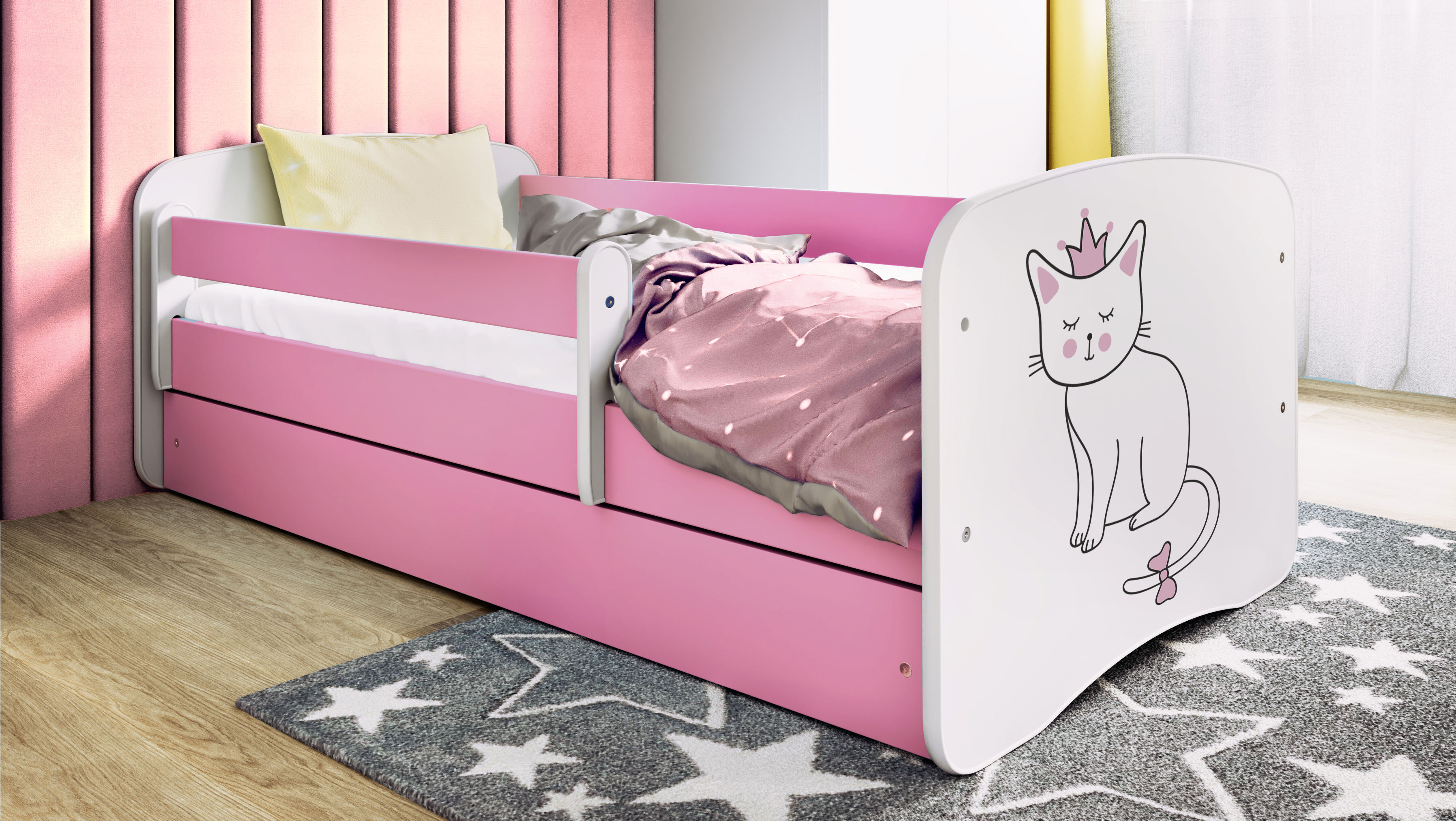 Lit enfant 80 x 180 cm, motif Chat, vue 2