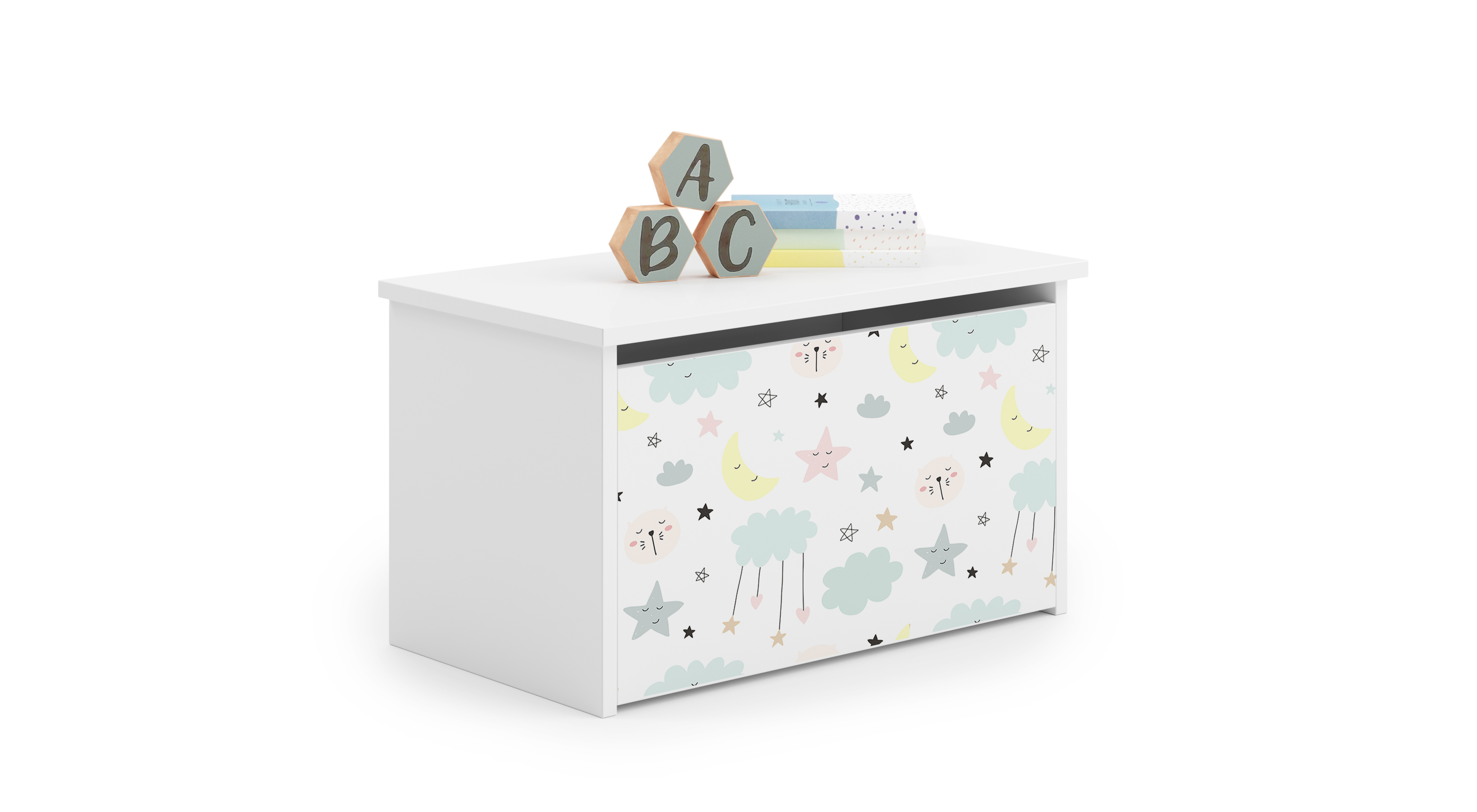 Coffre à jouets enfant blanc
