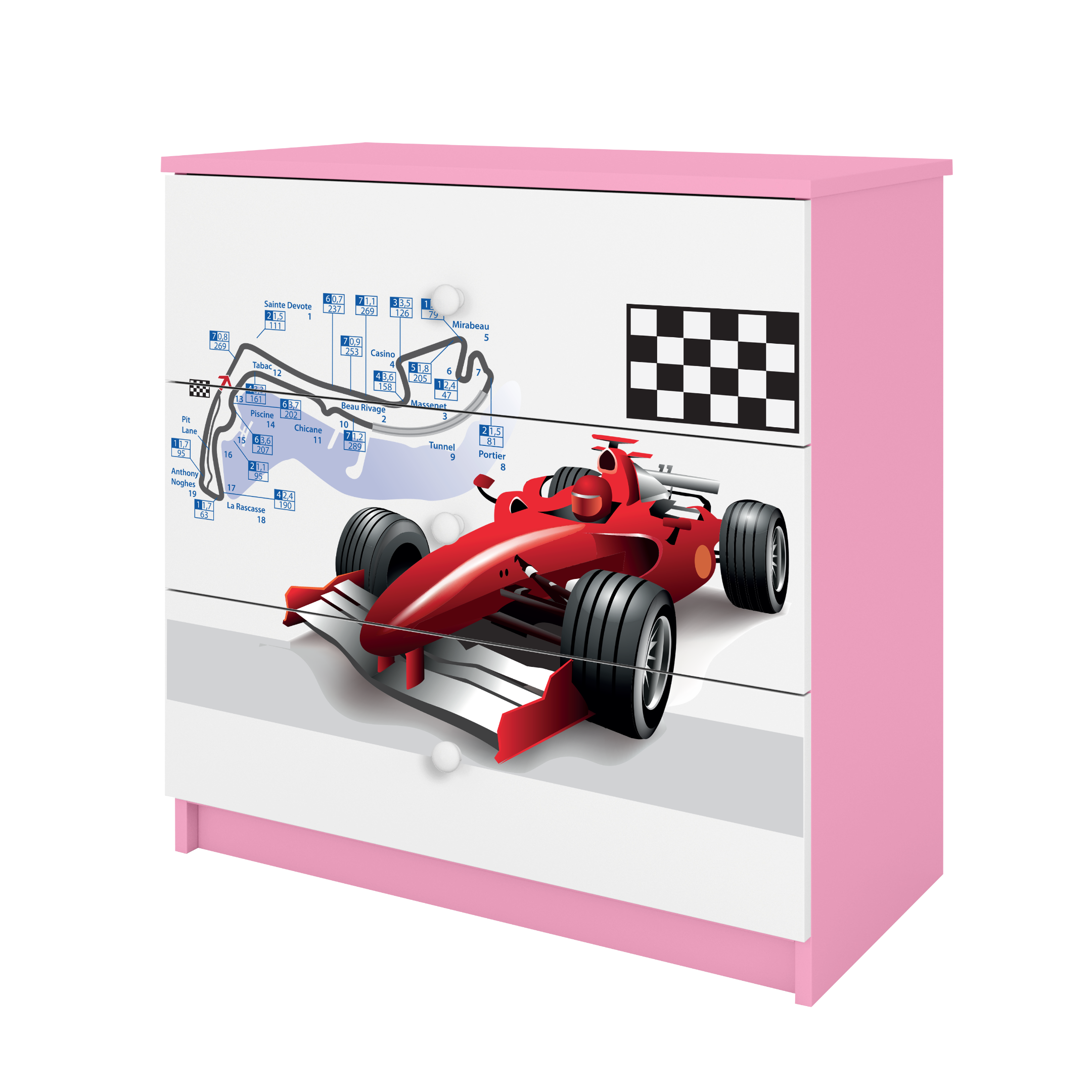 Kinderkommode Rosa