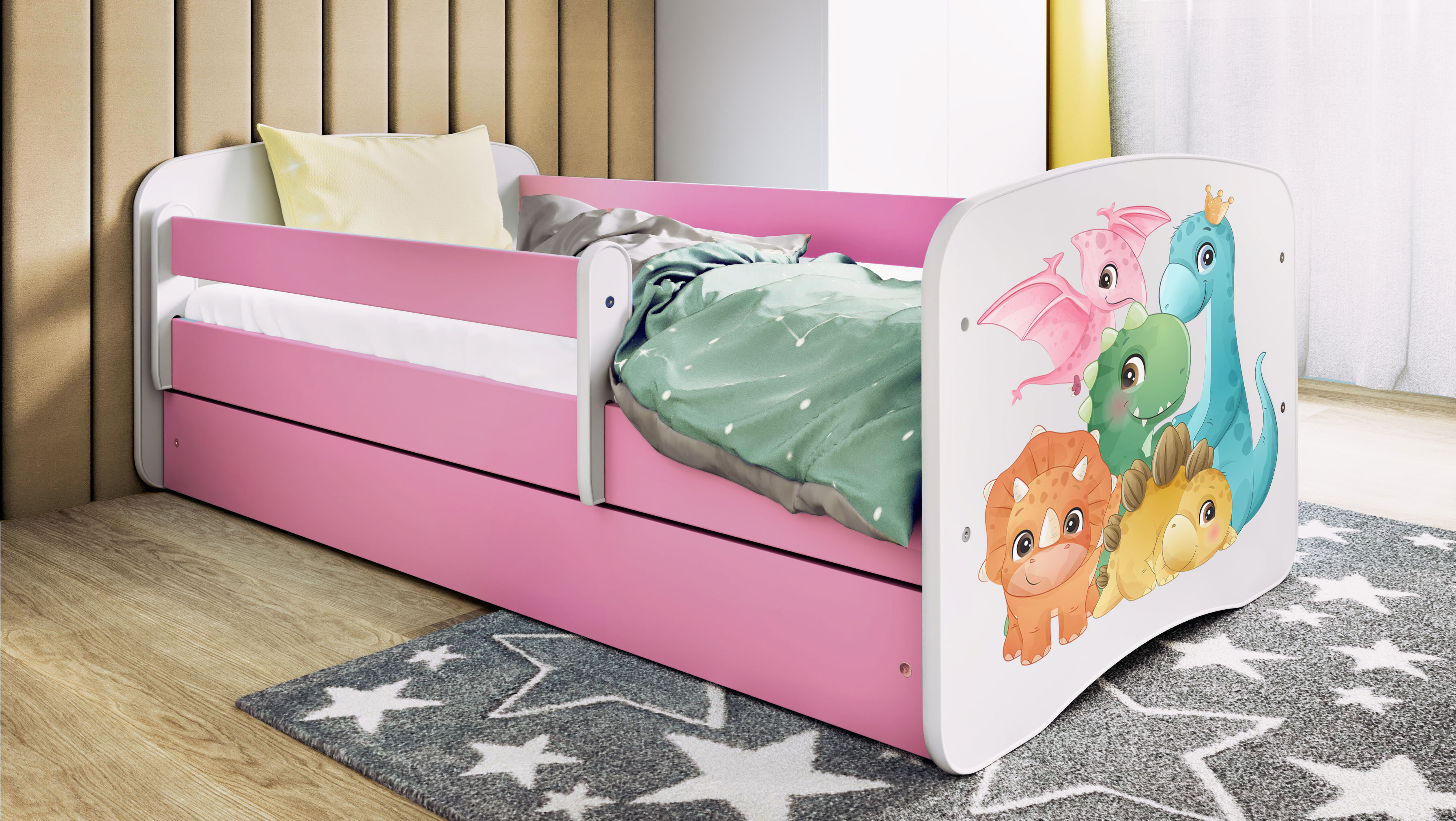 Lit enfant 70 x 140 cm, motif Dinosaure, vue 2
