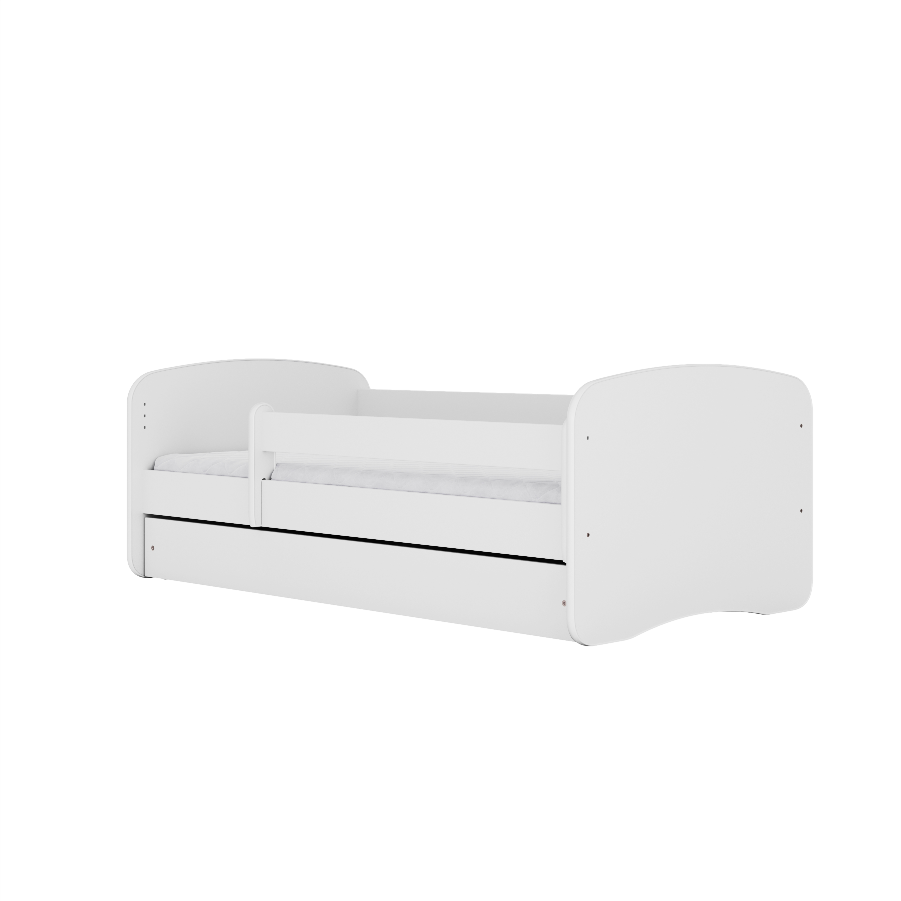 Lit enfant blanc, motif licorne