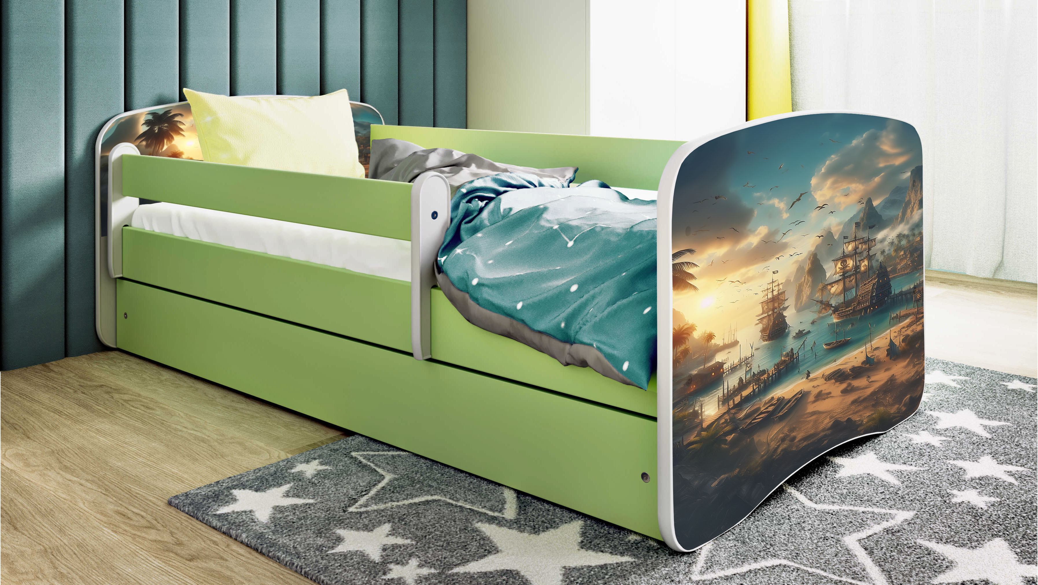 Lit enfant 70 x 140 cm, motif Bateau, vue 2
