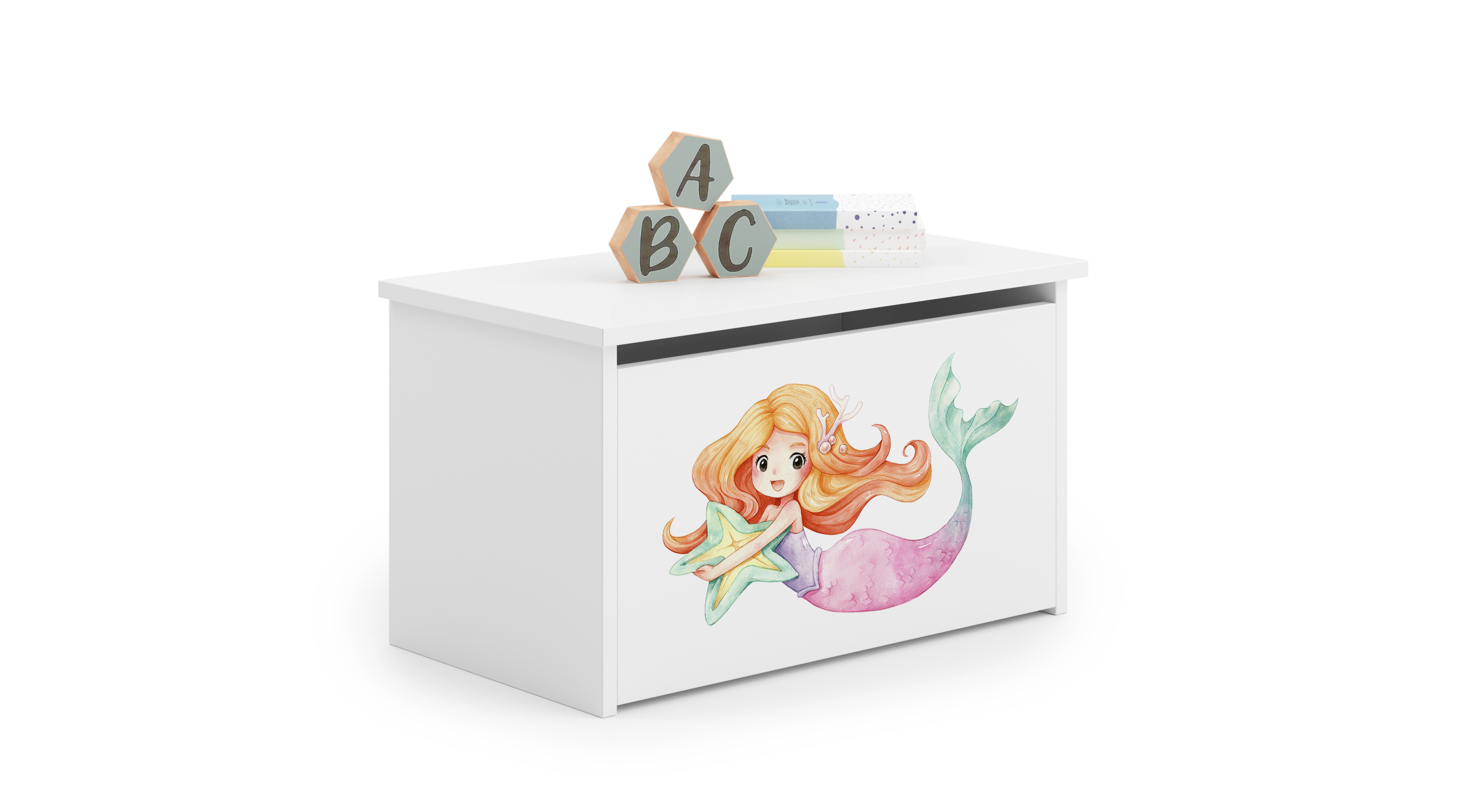 Coffre à jouets enfant blanc