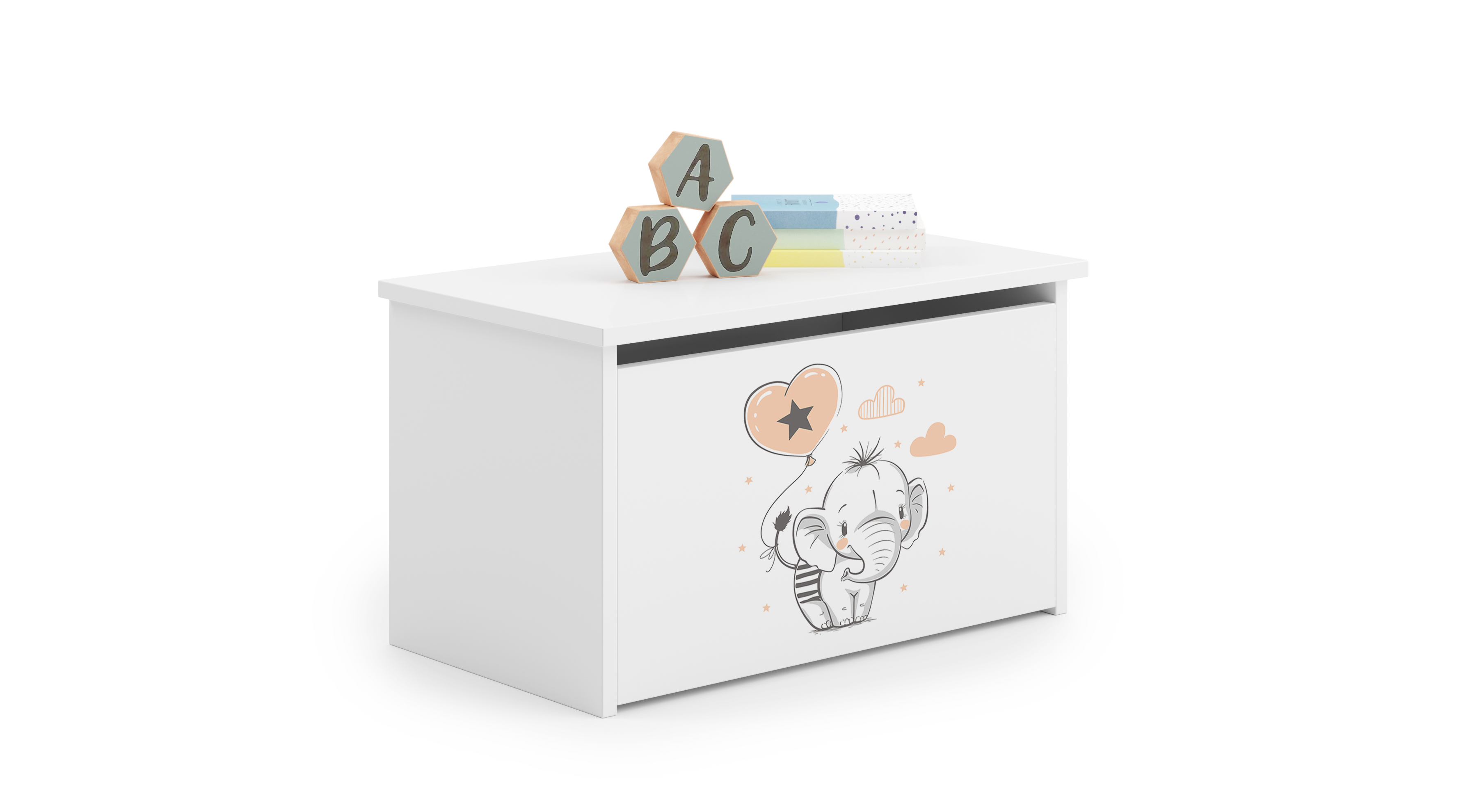 Coffre à jouets enfant blanc