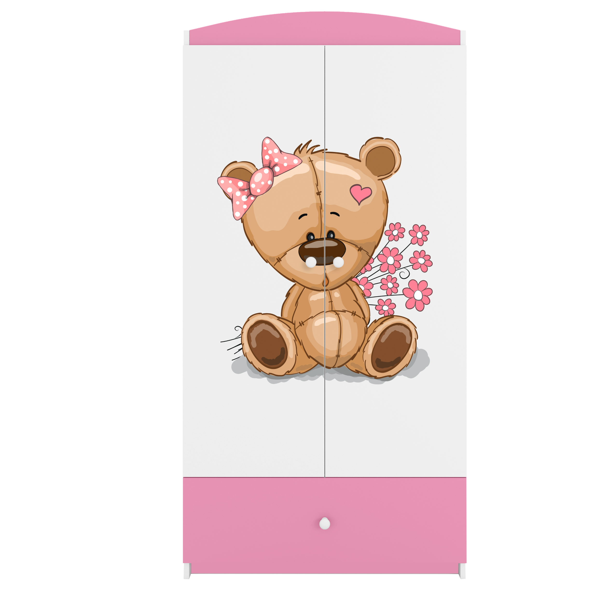Armoire enfant rose clair