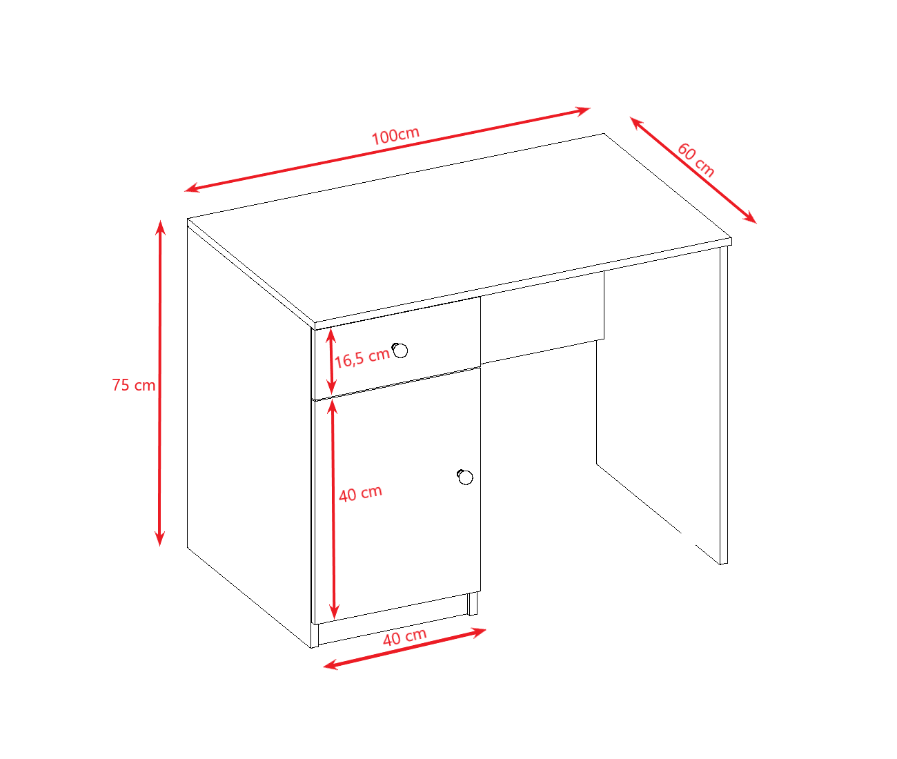 Bureau enfant blanc