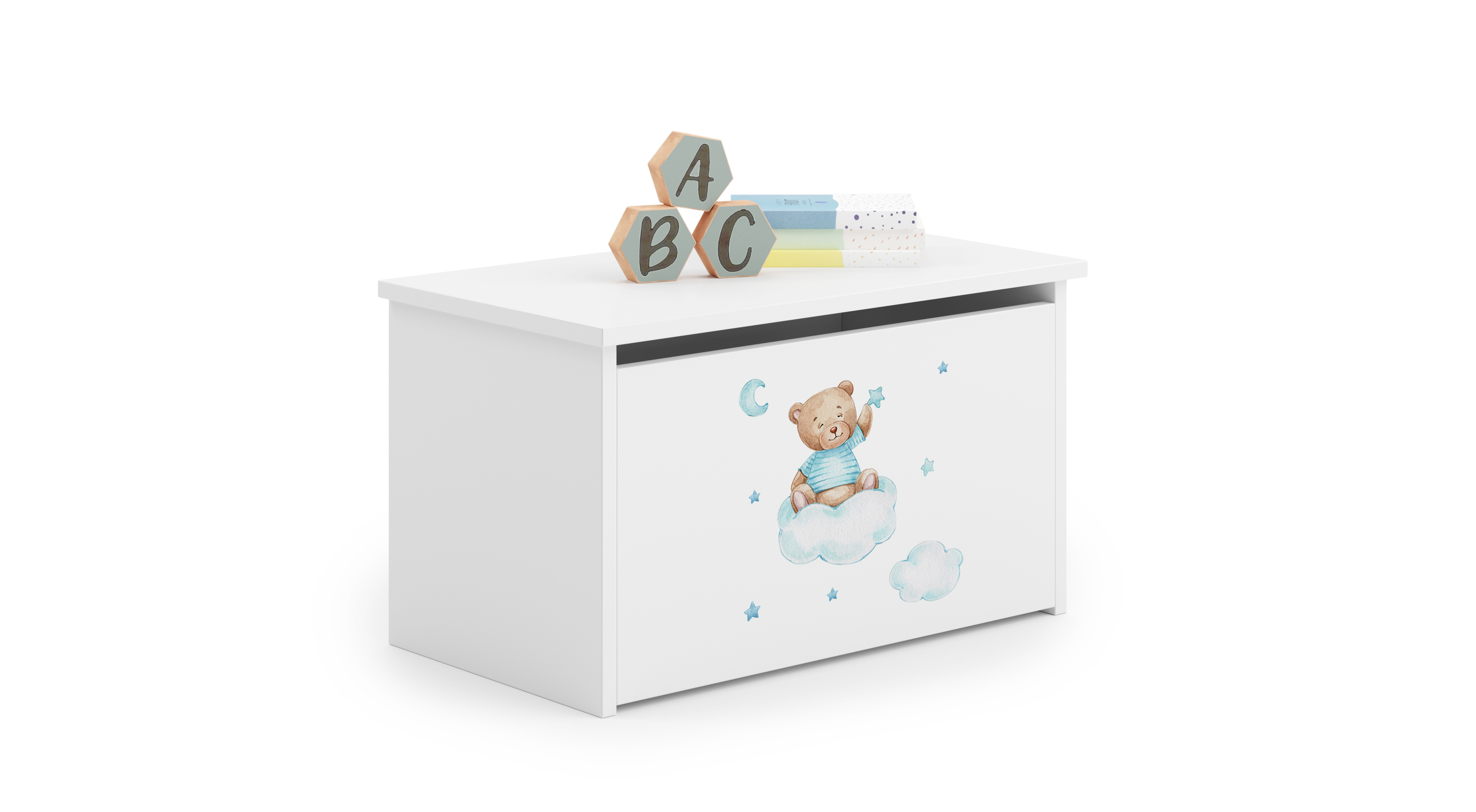 Coffre à jouets enfant blanc