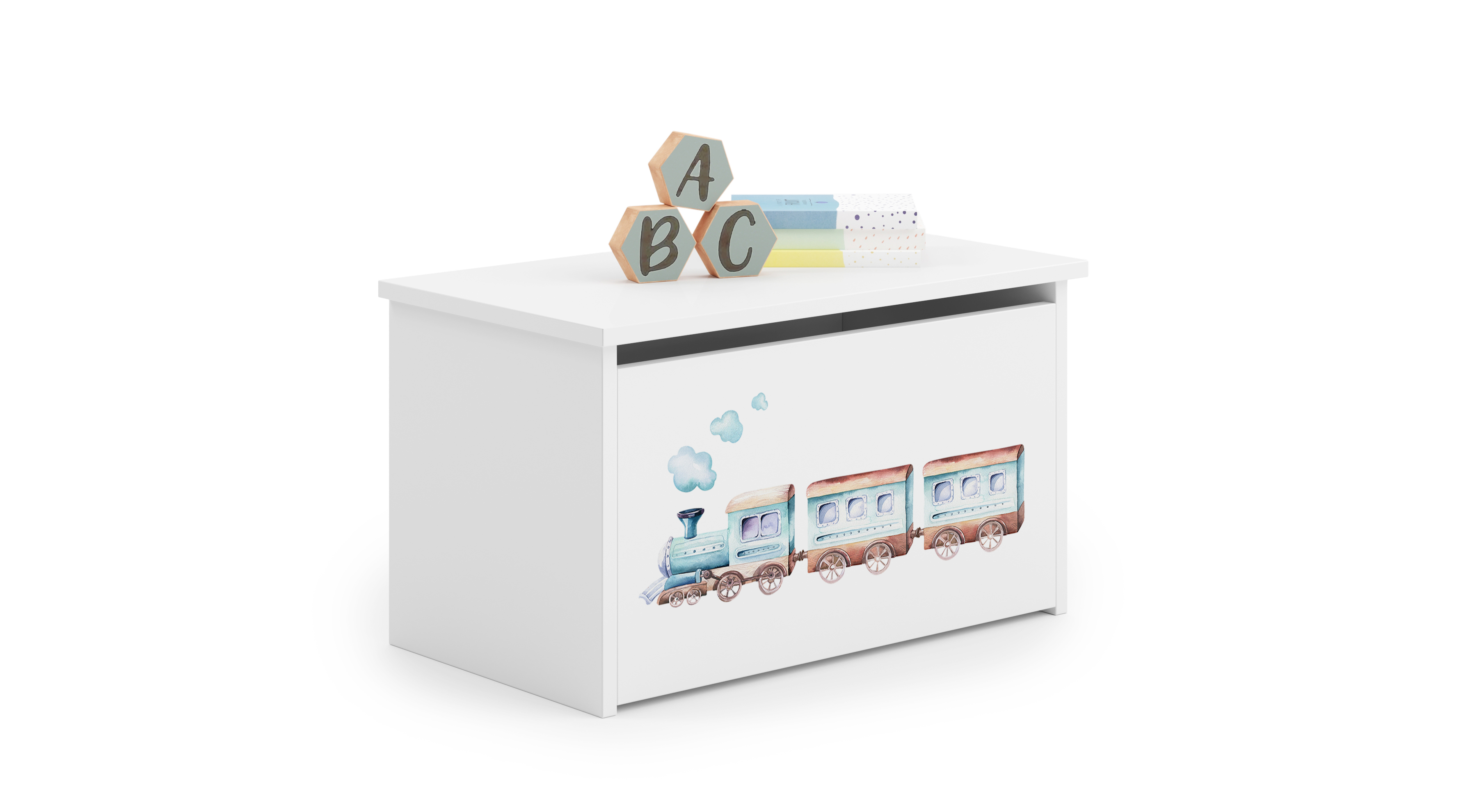 Coffre à jouets enfant blanc