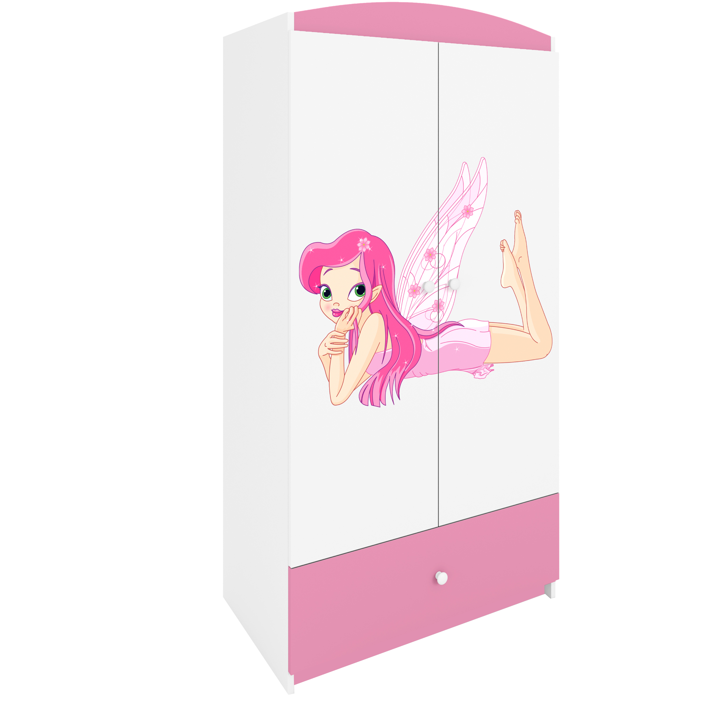 Armoire enfant rose clair