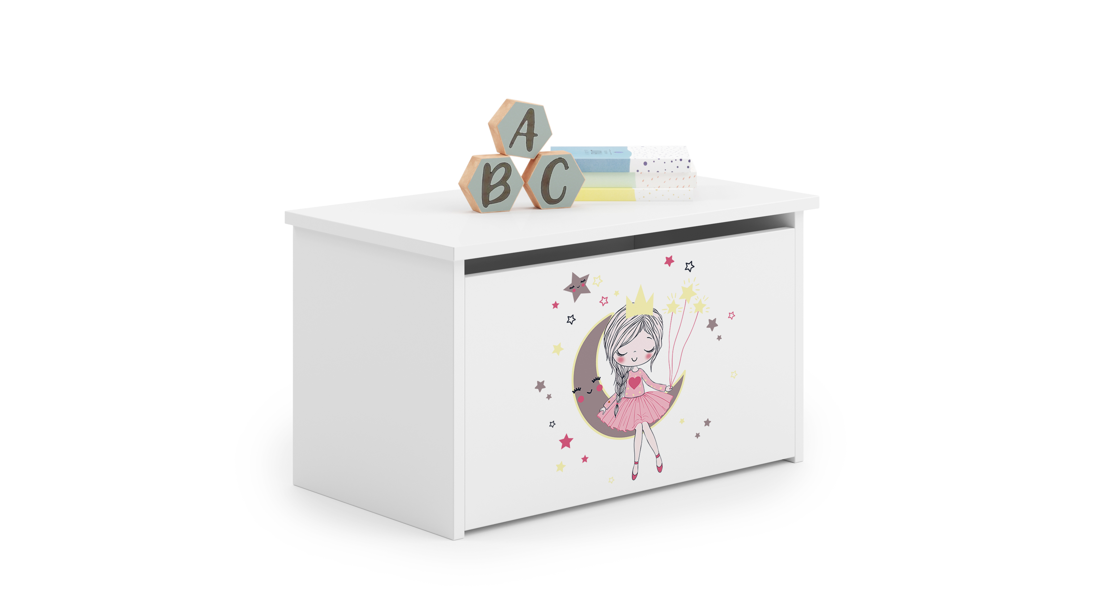 Coffre à jouets enfant blanc