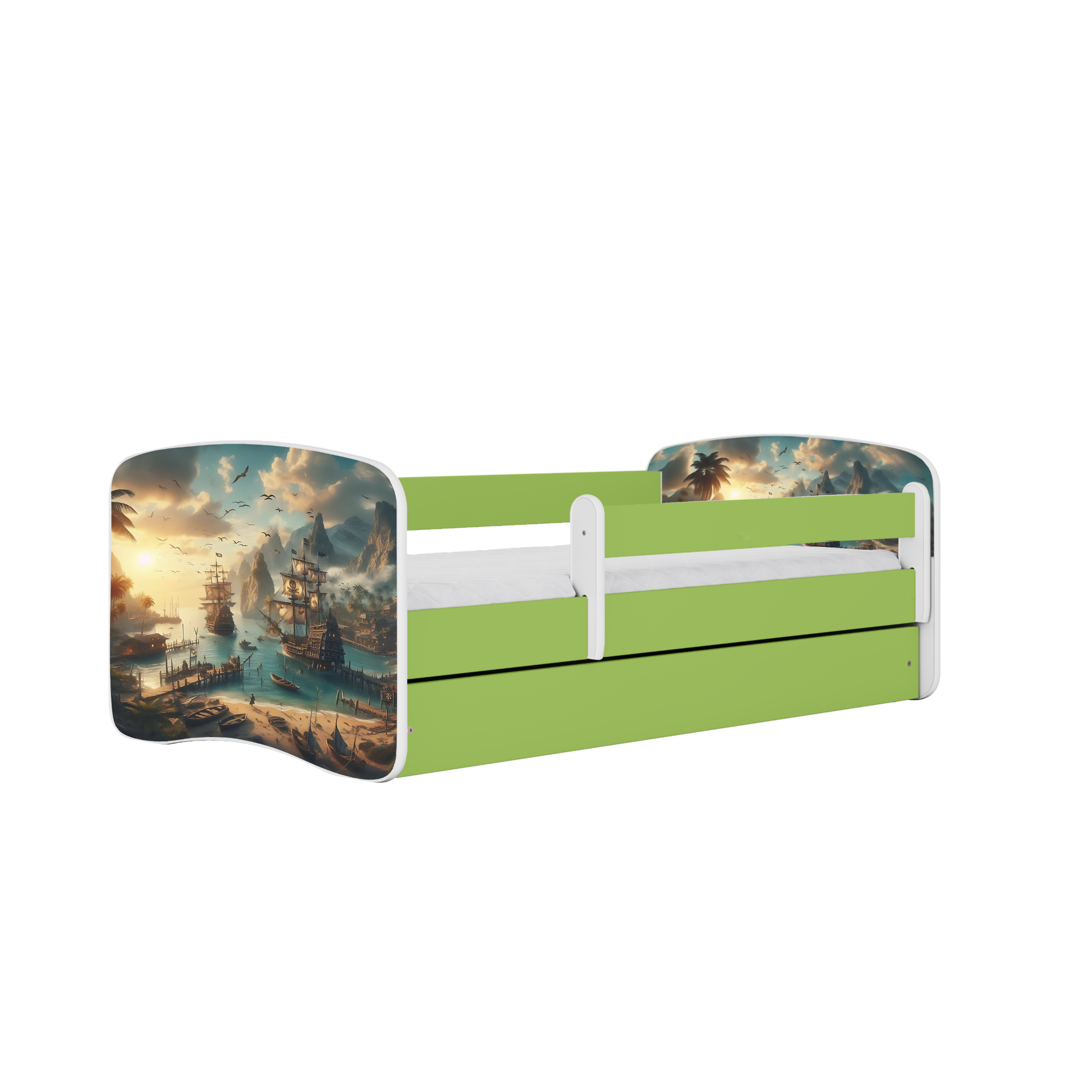 Lit enfant vert
