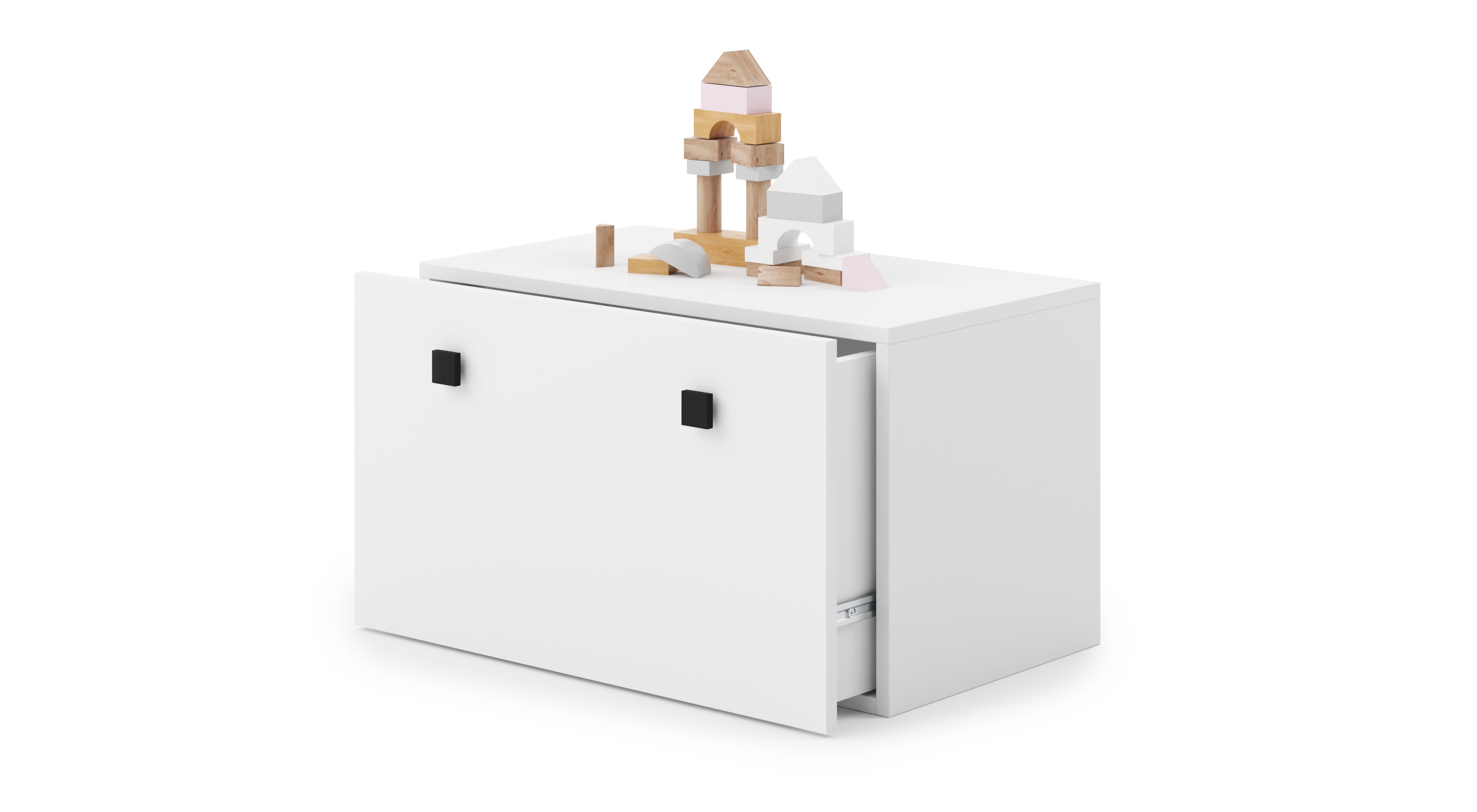 Coffre à jouets enfant blanc