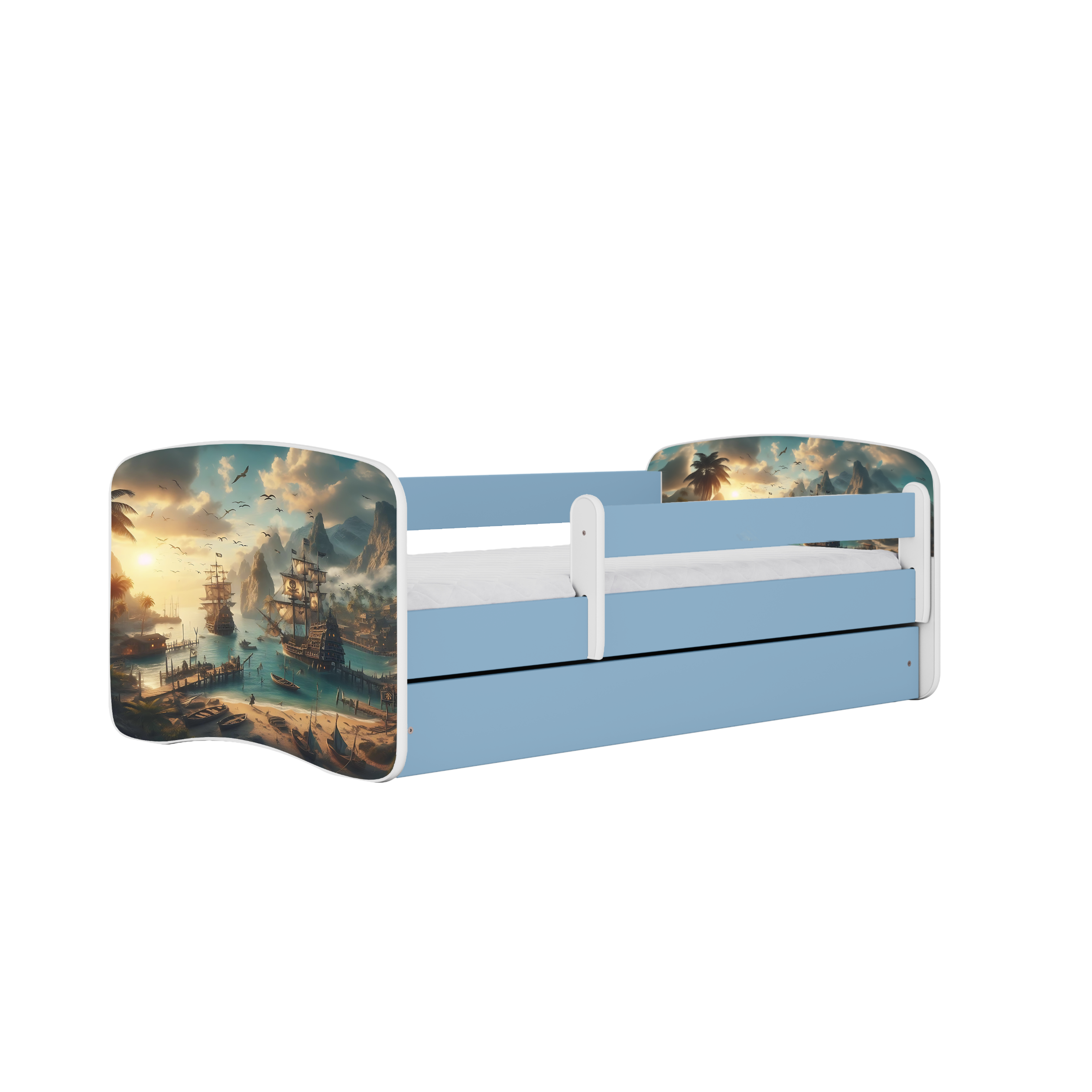 Lit enfant bleu