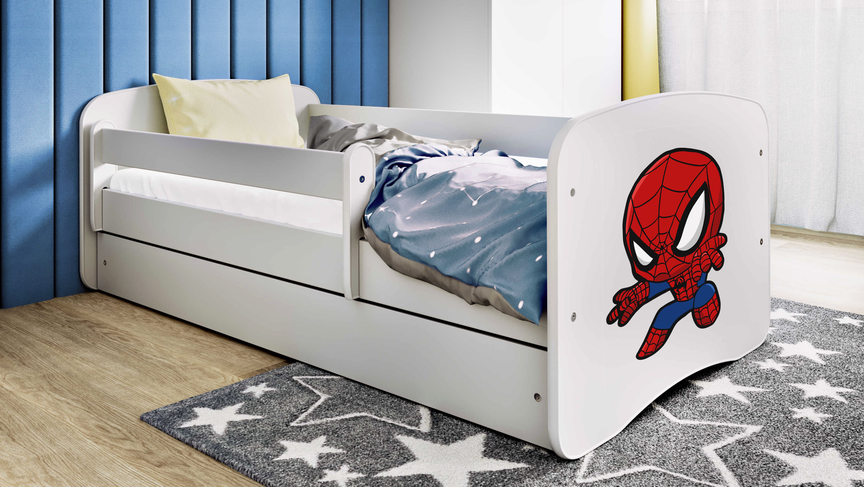 Lit enfant 80 x 180 cm, motif Super-héros araignée, vue 2