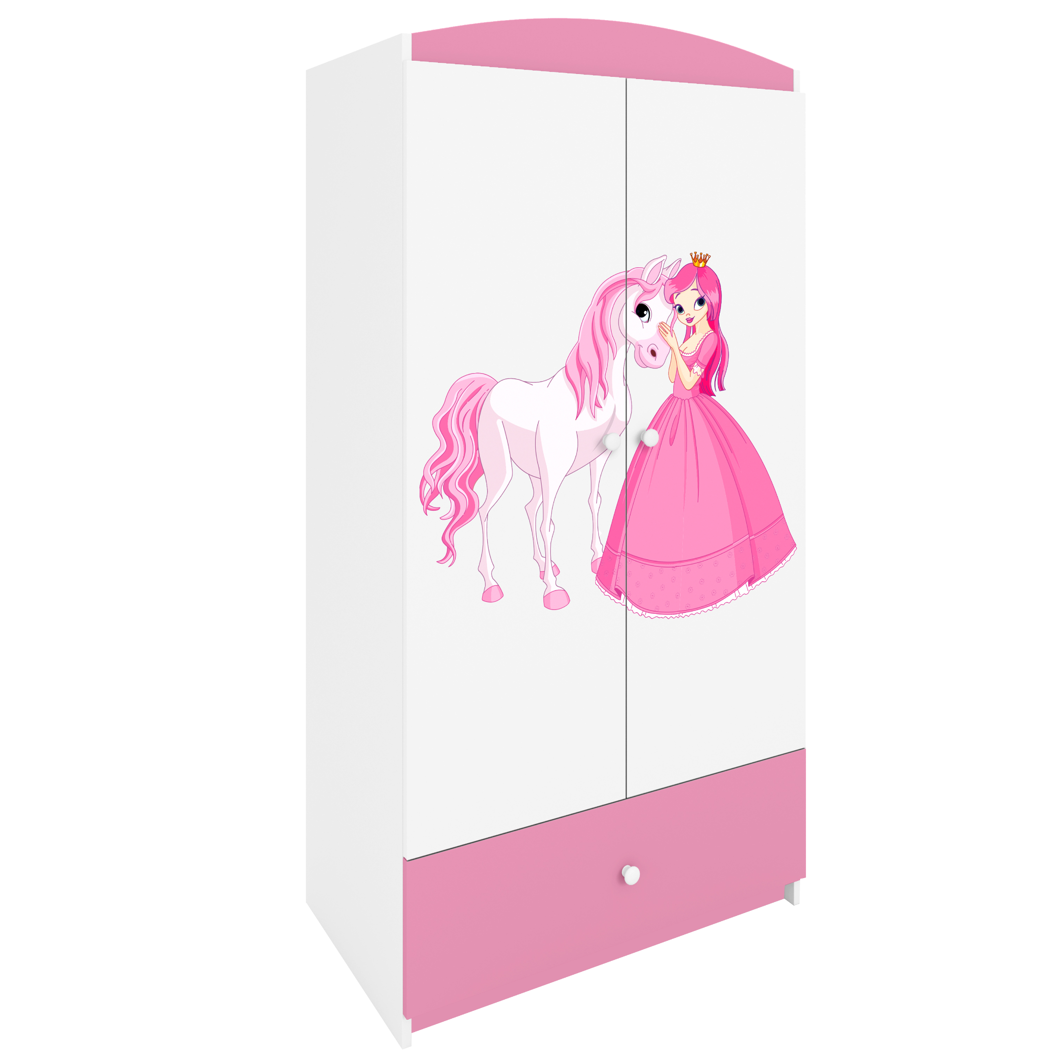 Armoire enfant rose clair