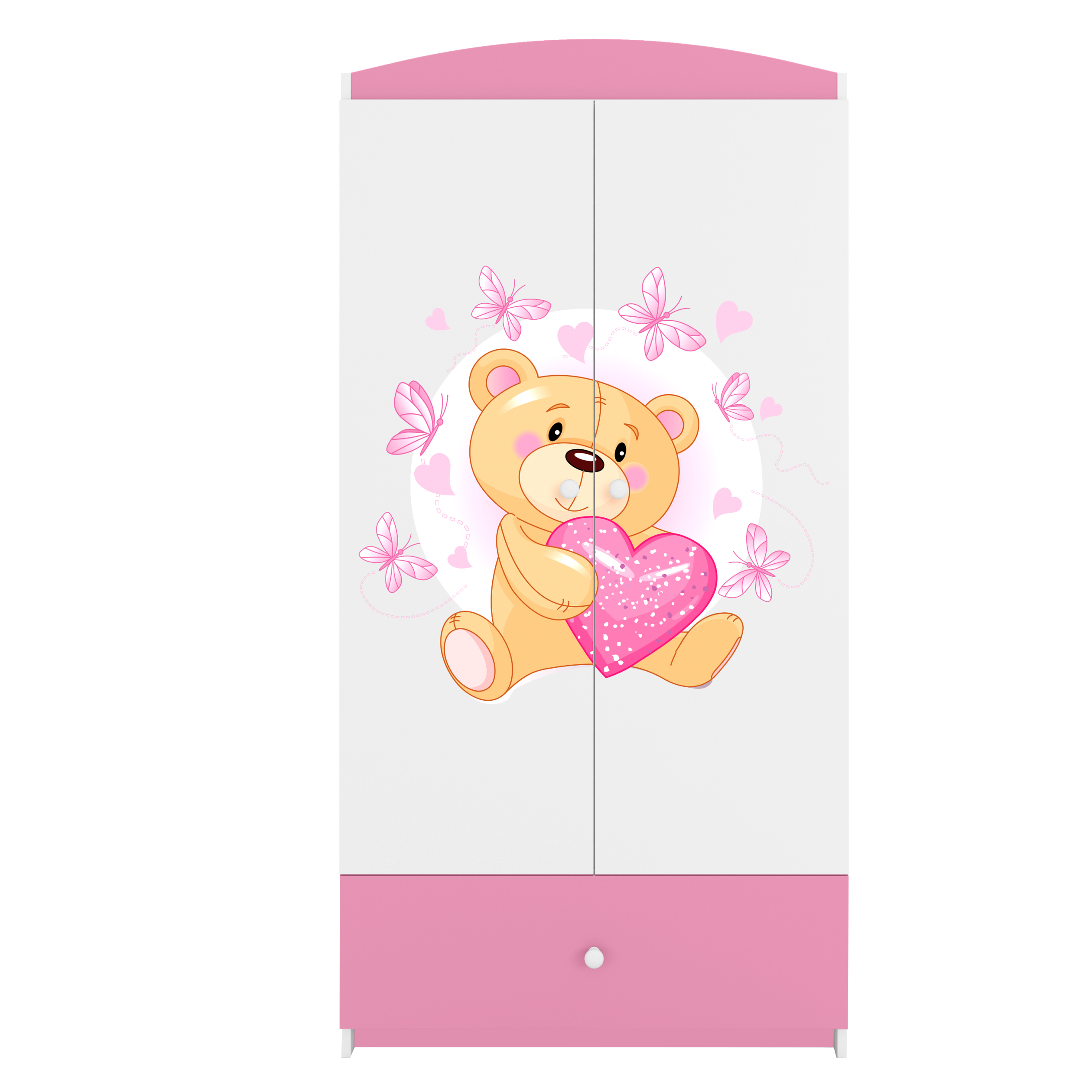 Armoire enfant rose clair