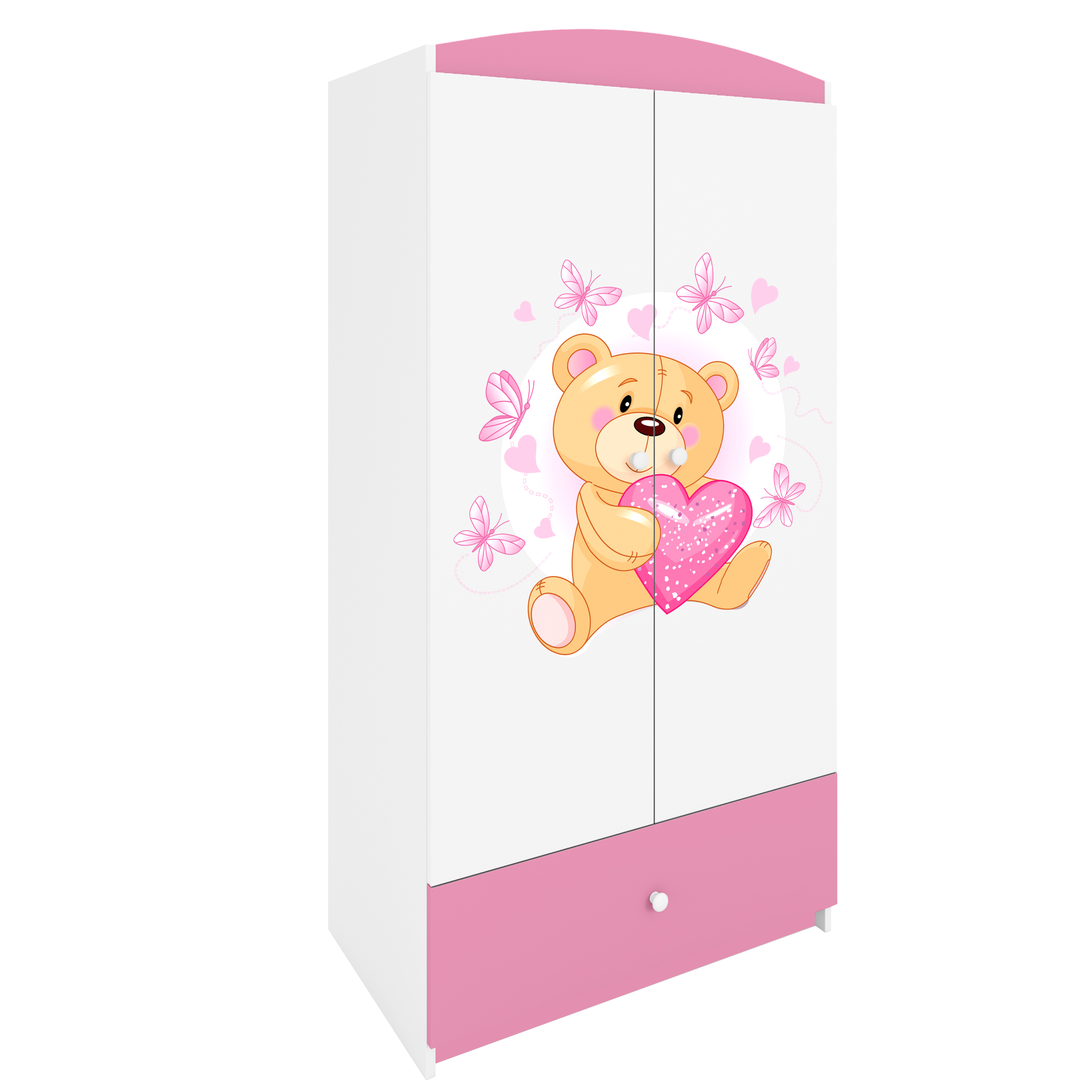 Armoire enfant rose clair