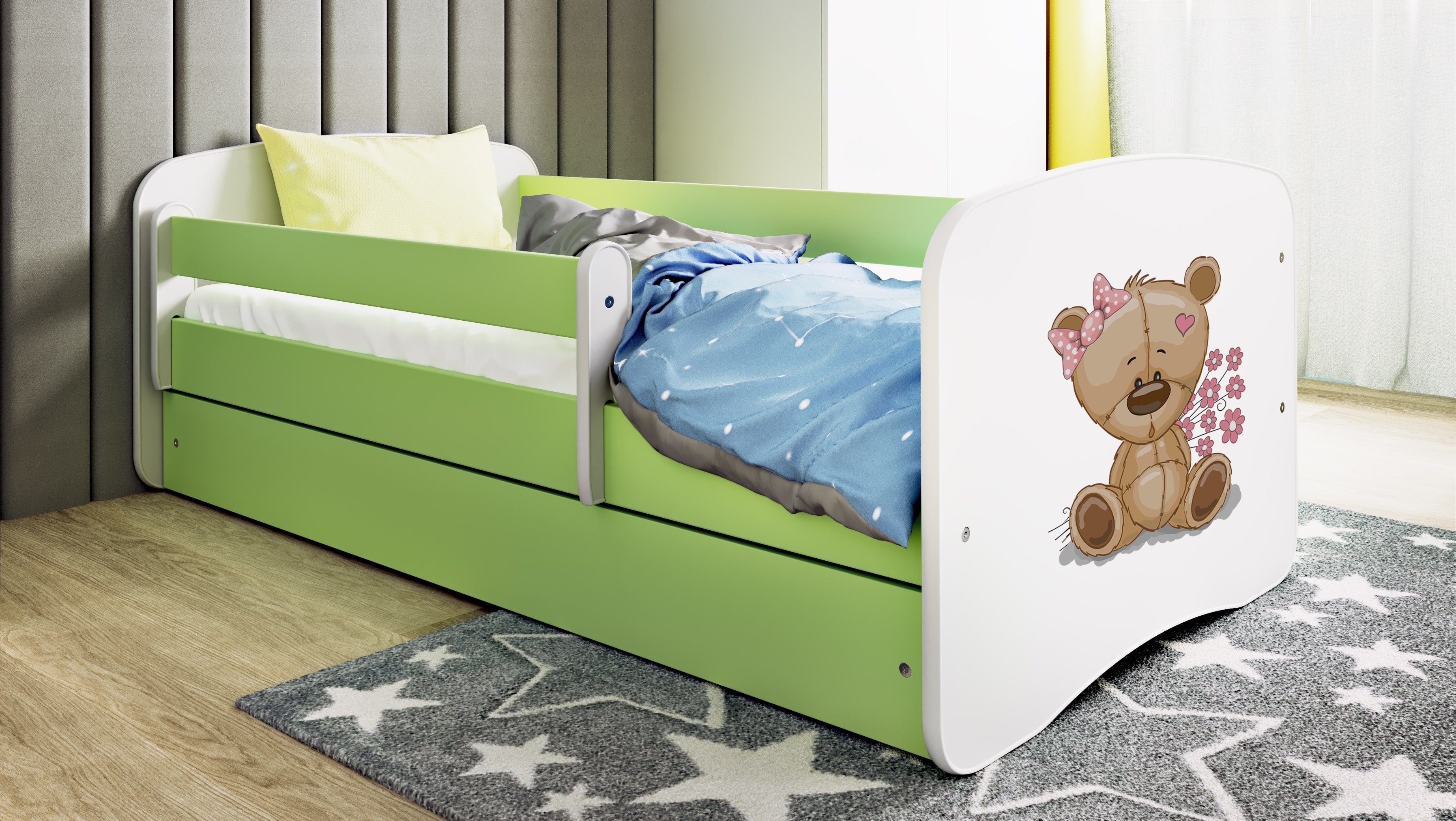 Lit enfant vert