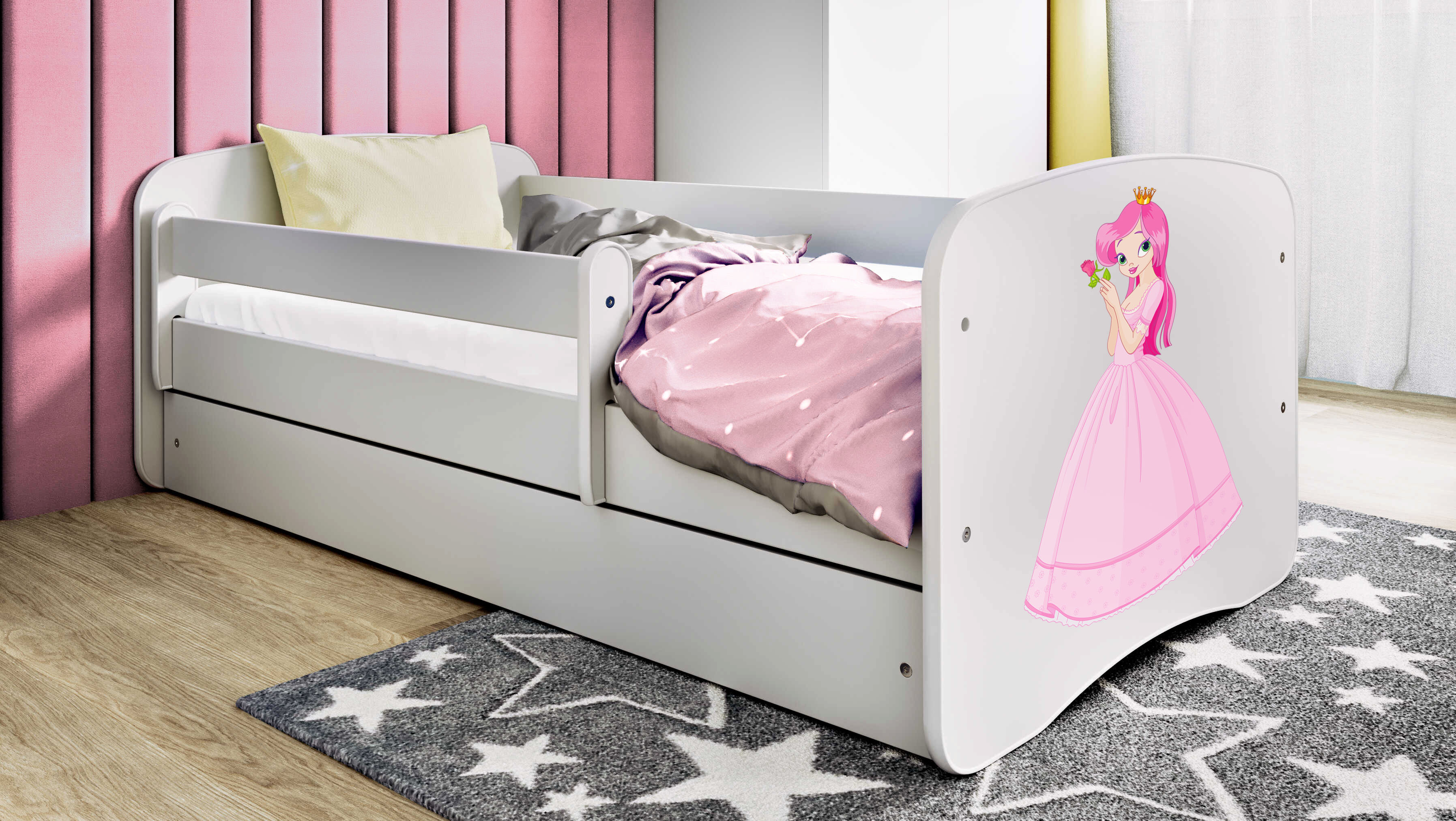 Lit enfant 70 x 140 cm, motif Princesse, vue 2