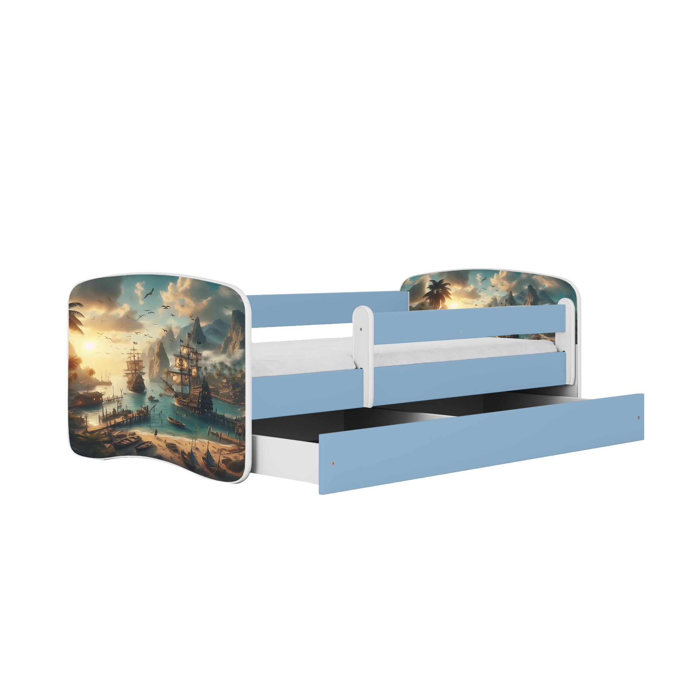 Lit enfant bleu