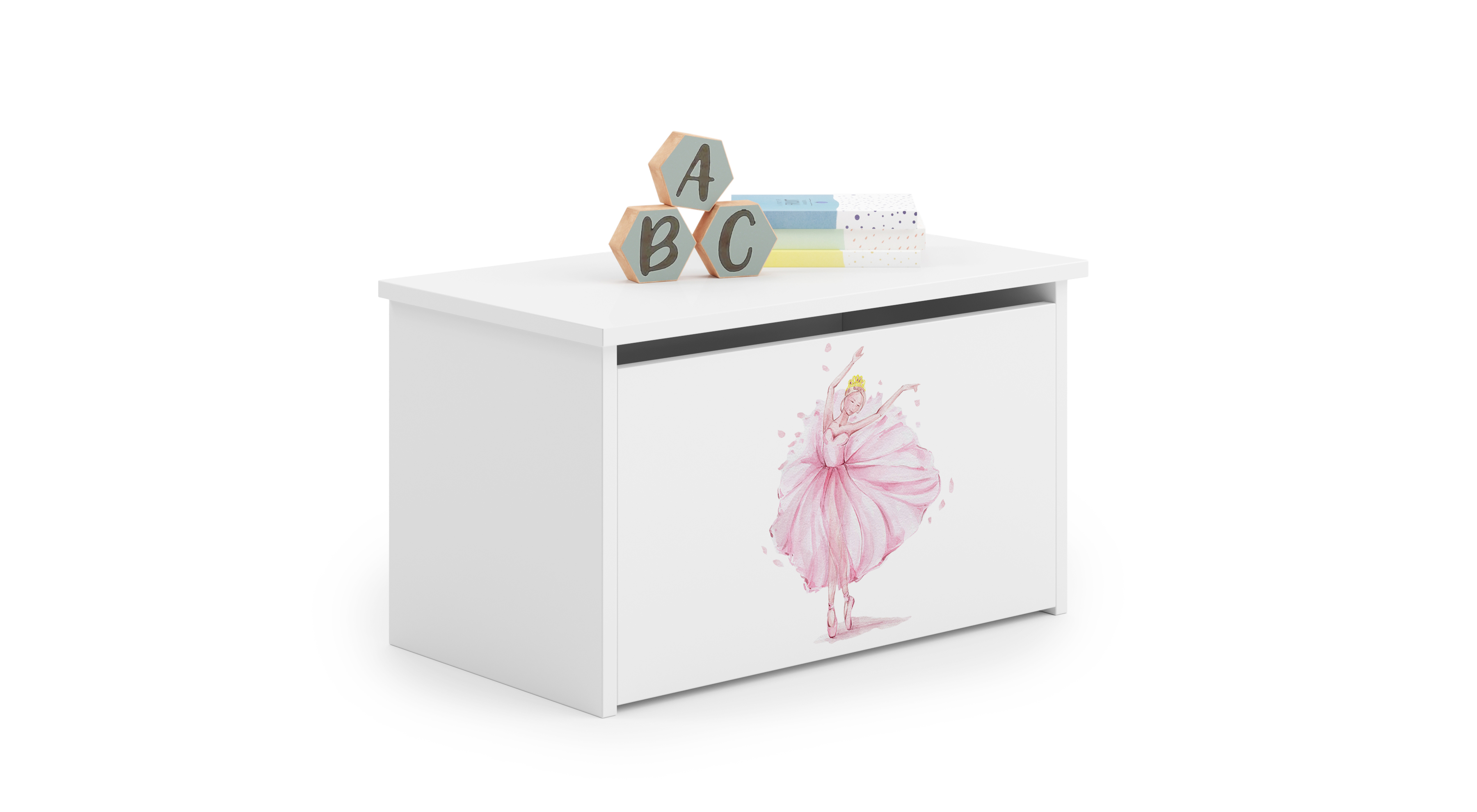 Coffre à jouets enfant blanc