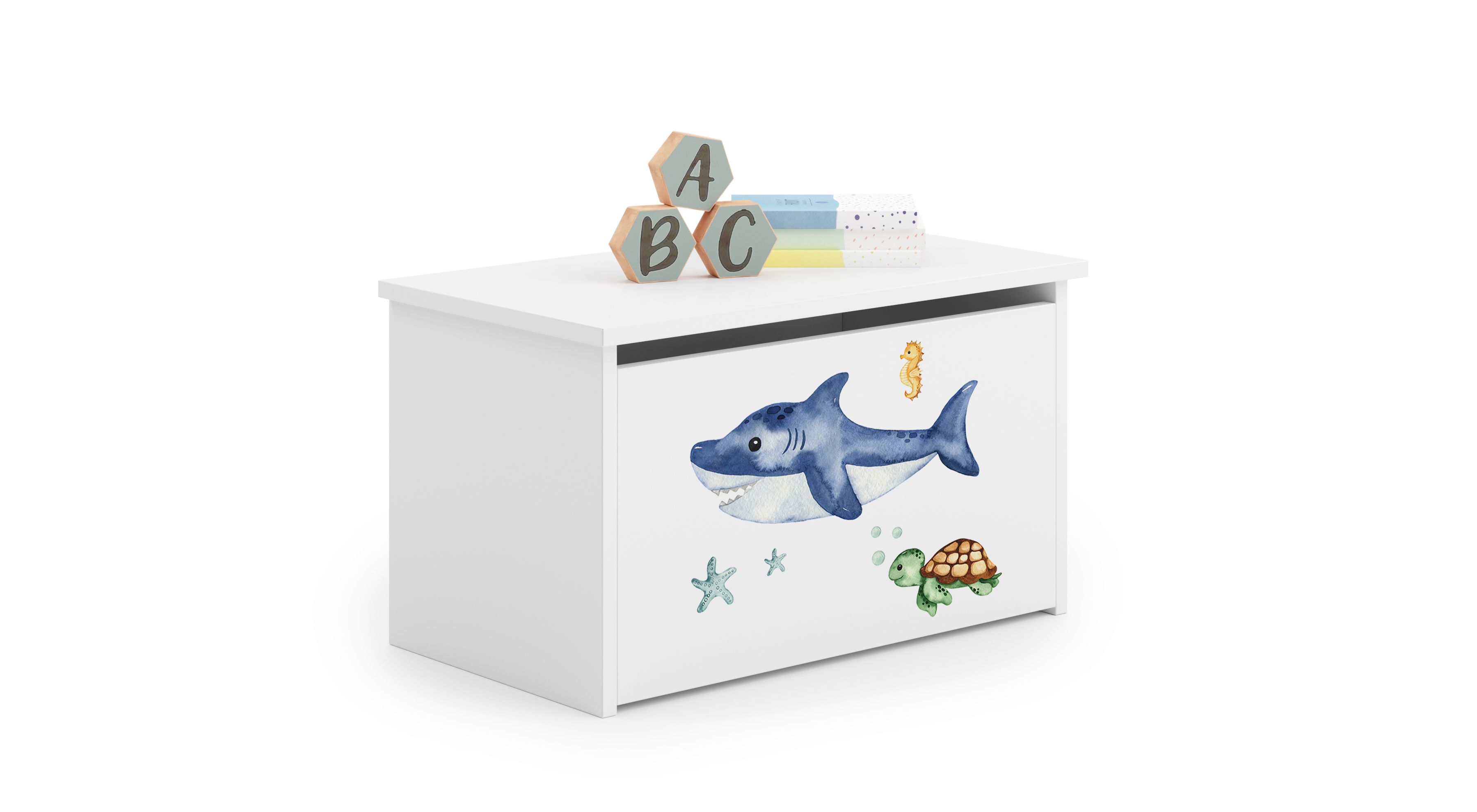 Coffre à jouets enfant blanc