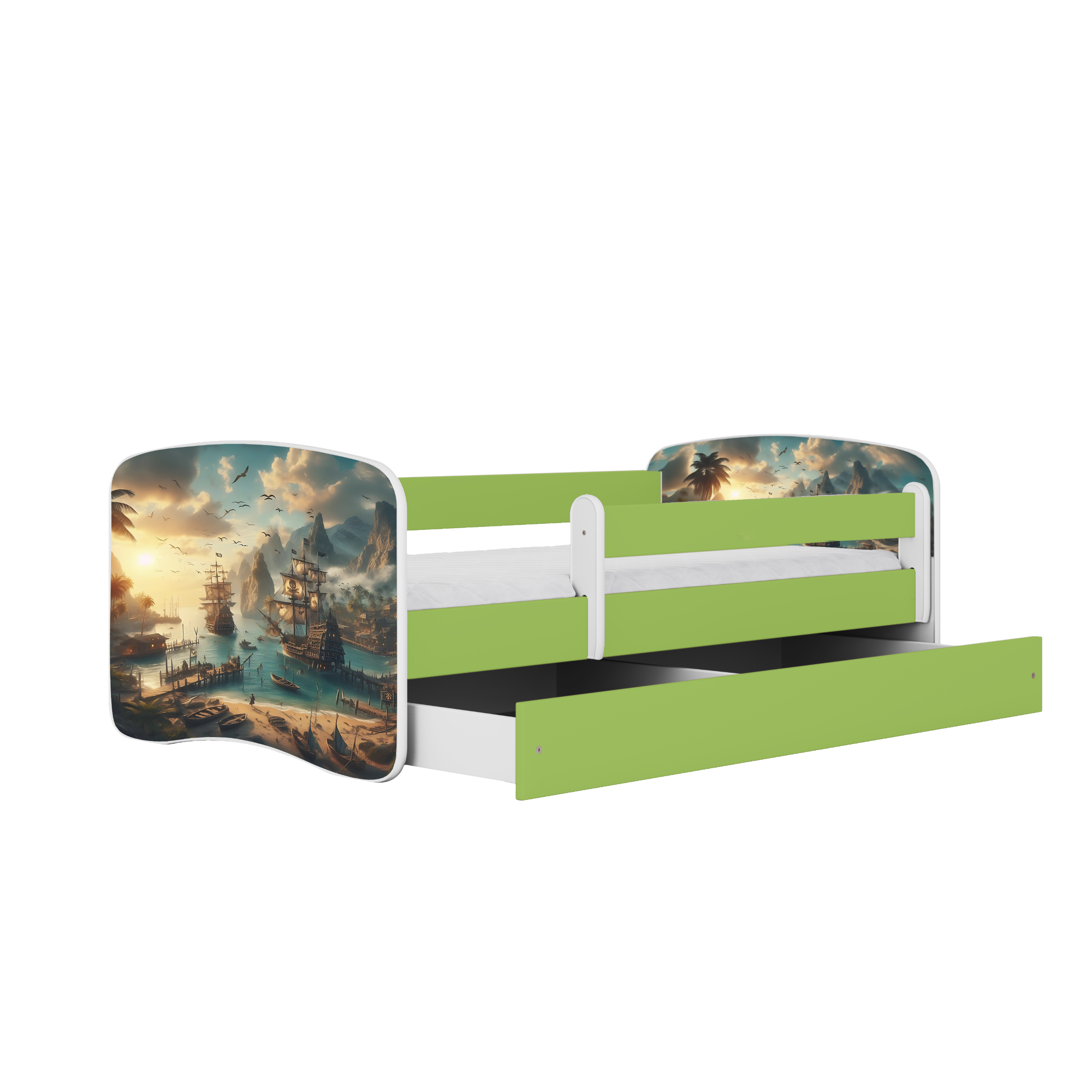 Lit enfant vert