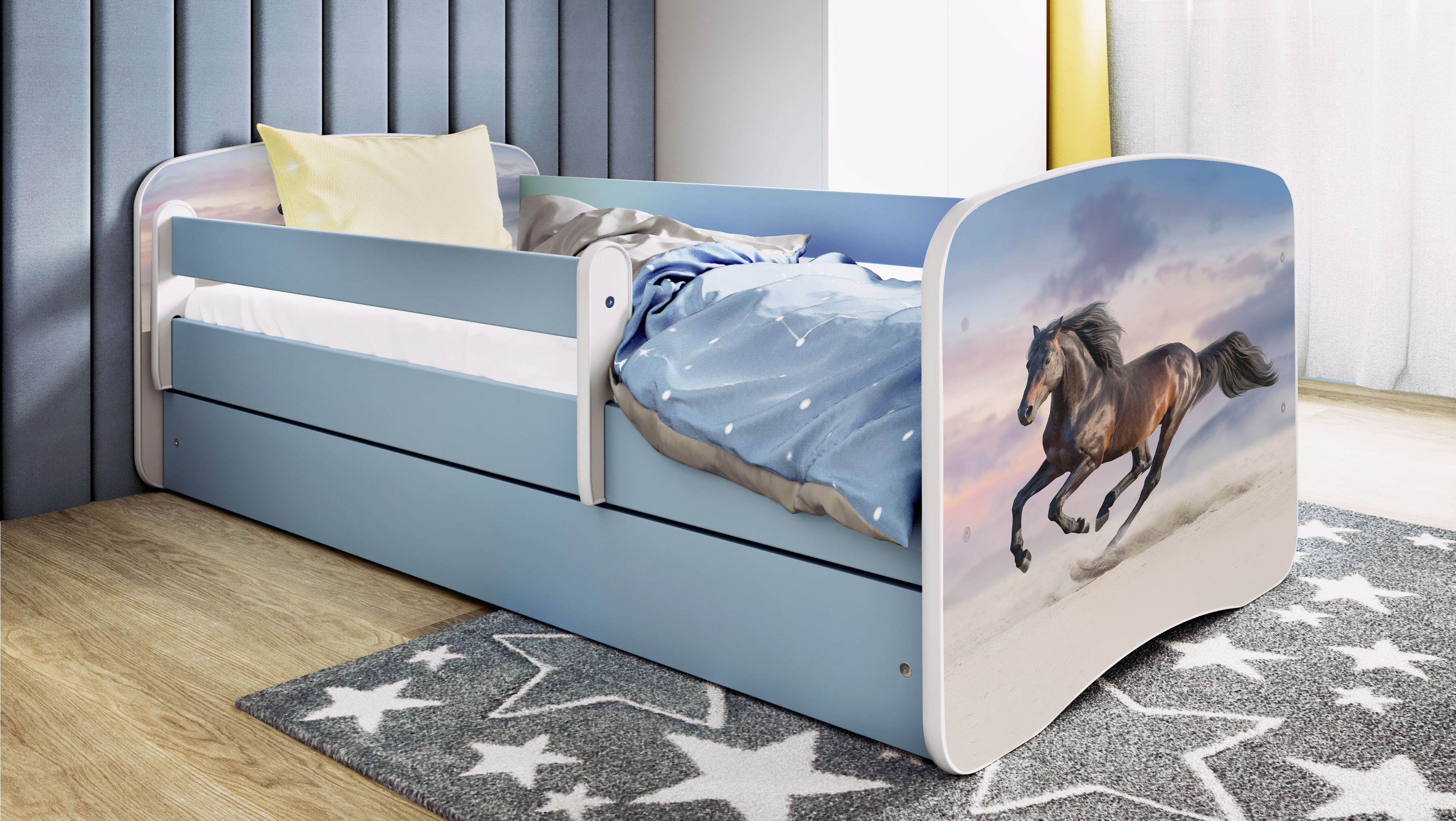 Lit enfant 80 x 180 cm, motif Cheval au galop, vue 2