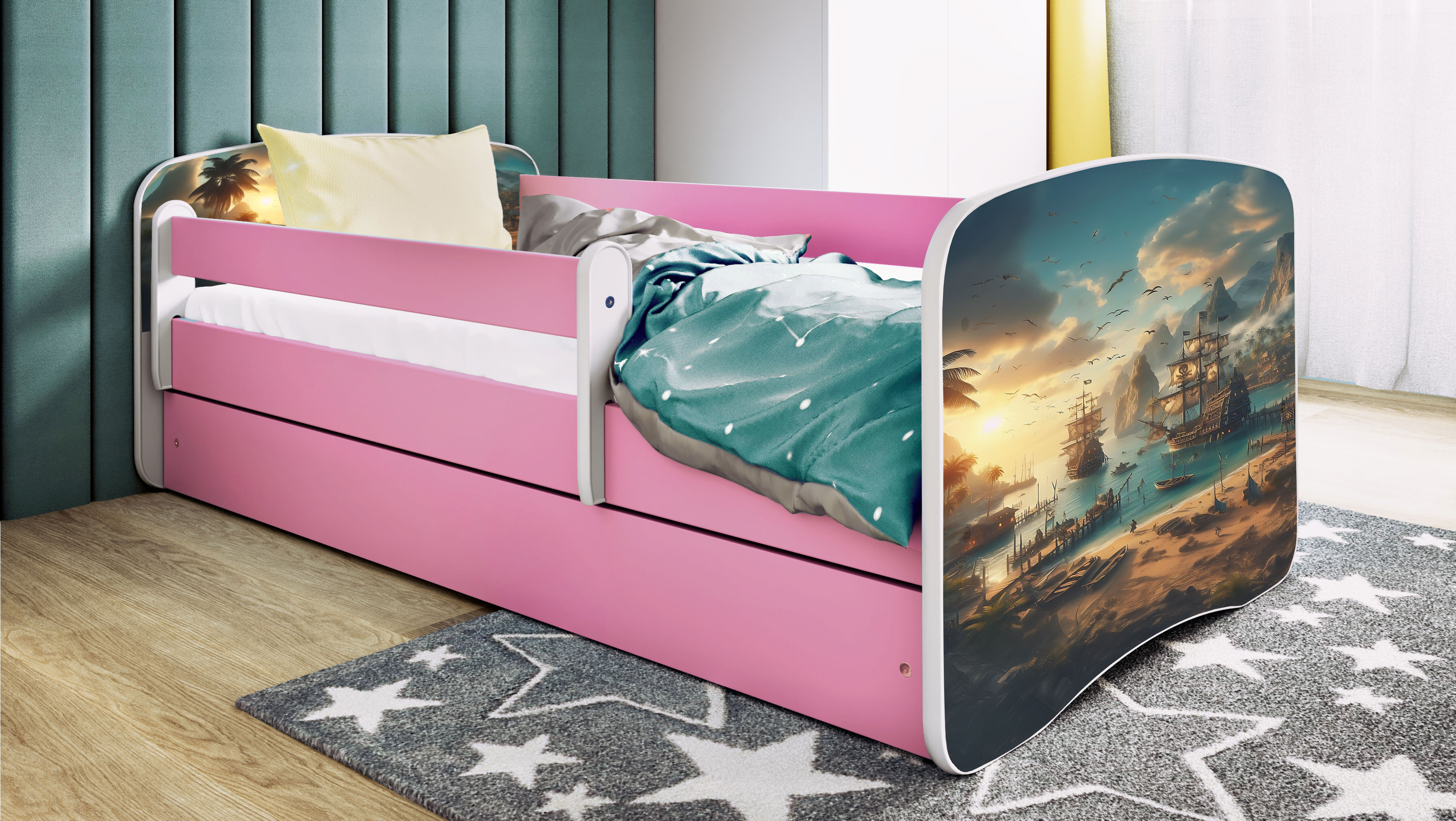 Lit enfant 80 x 180 cm, motif Bateau, vue 2