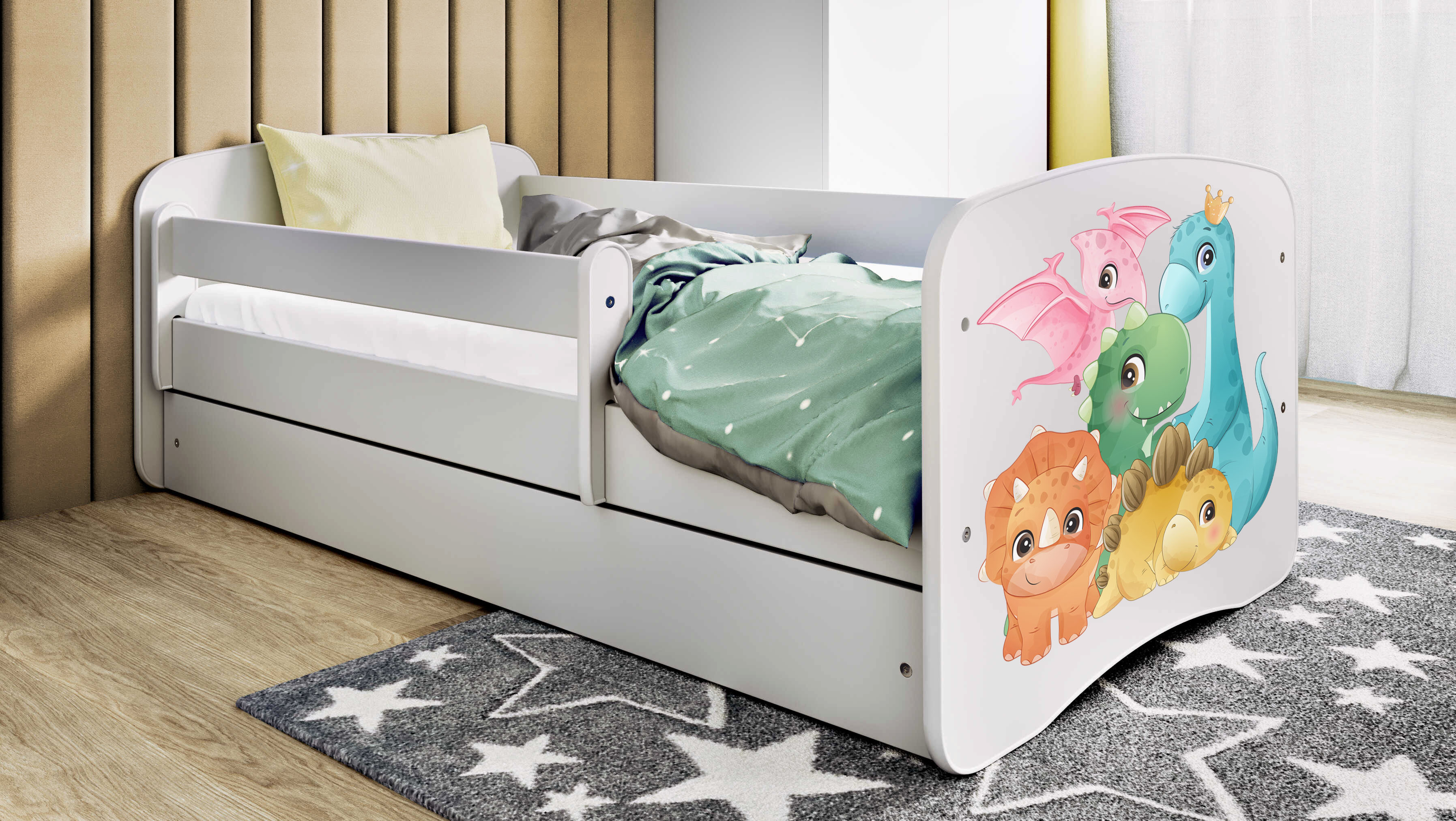 Lit enfant 80 x 180 cm, motif Dinosaure, vue 2