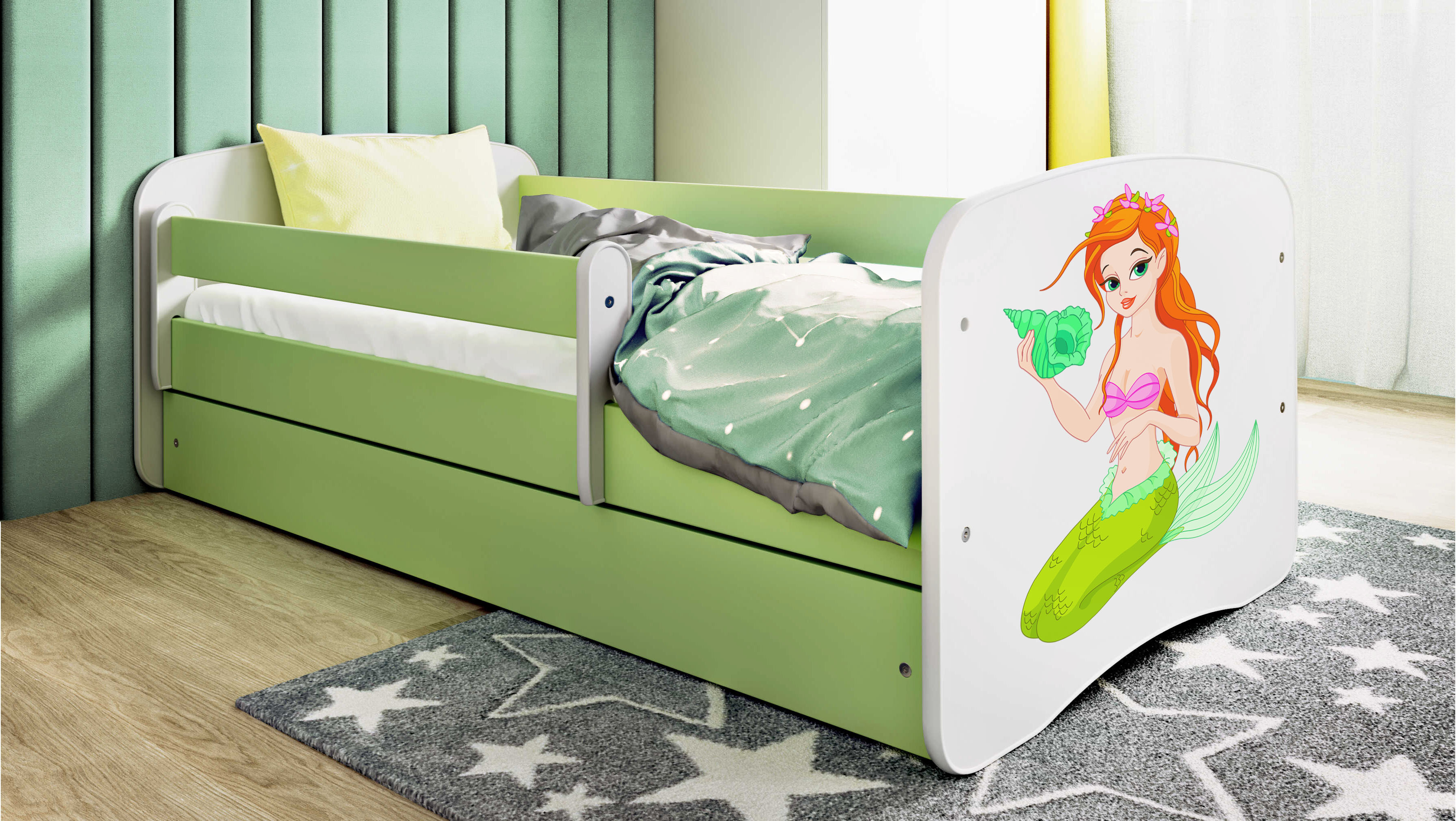 Lit enfant vert