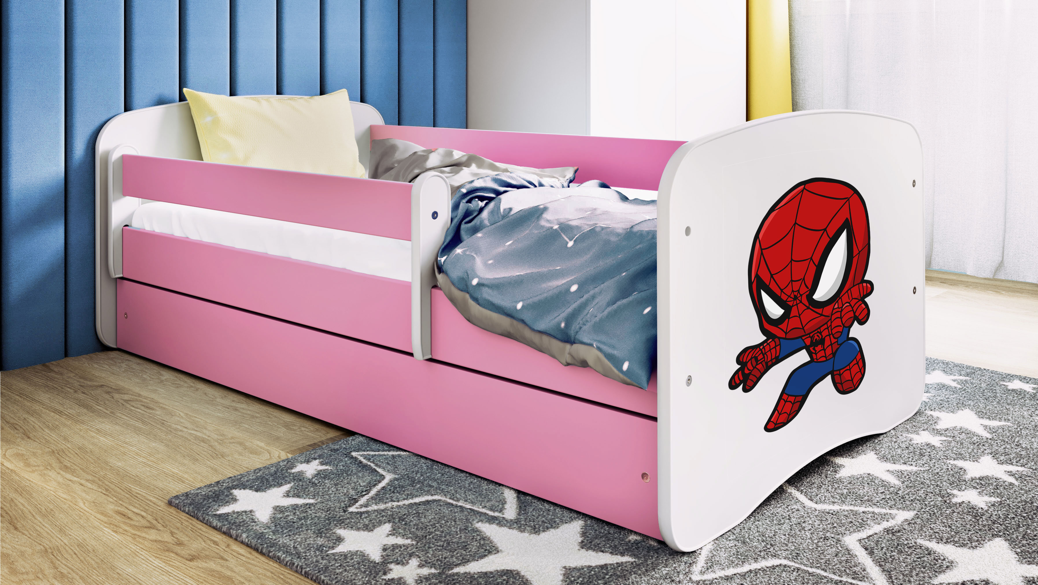 Lit enfant 70 x 140 cm, motif Super-héros araignée, vue 2