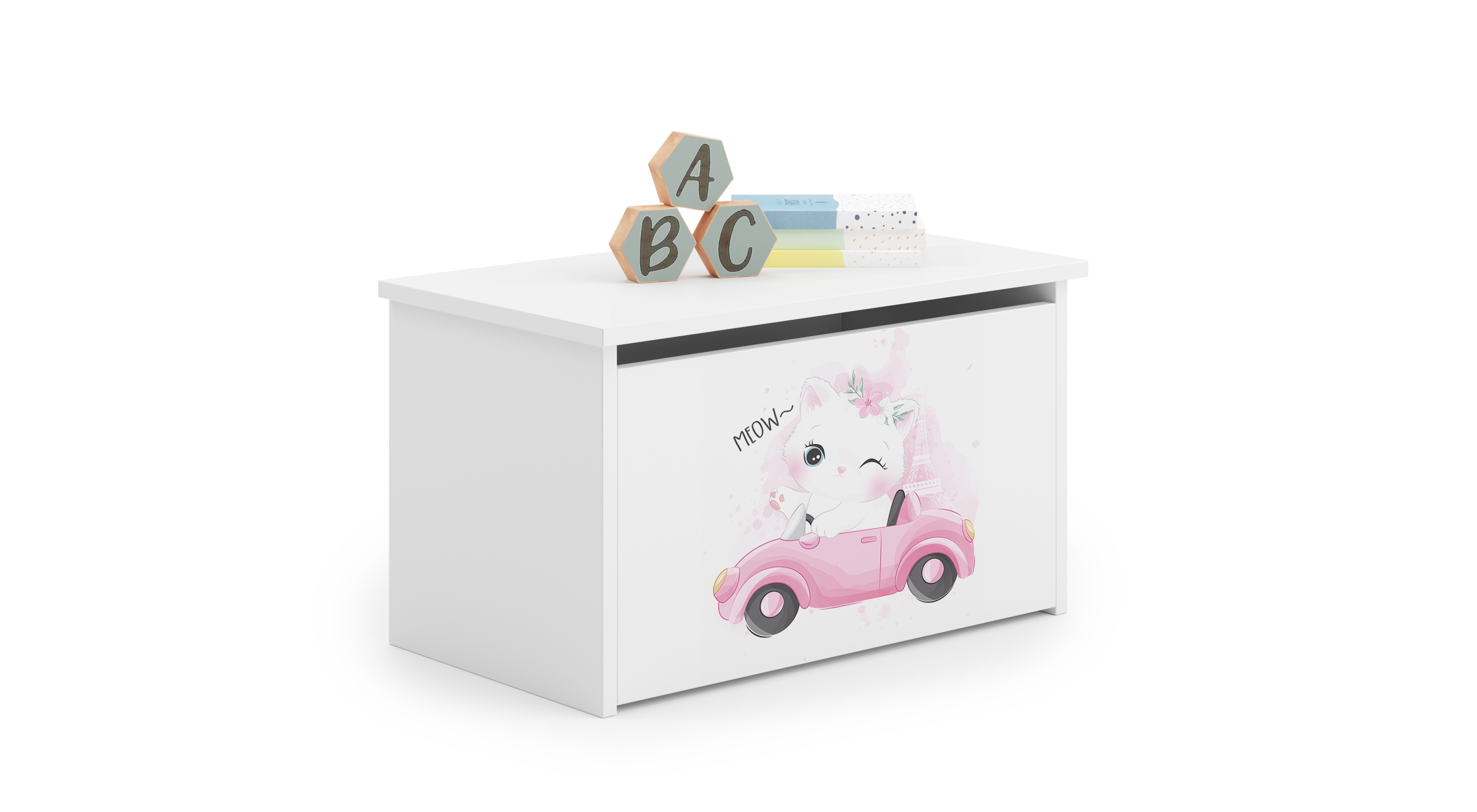Coffre à jouets enfant blanc