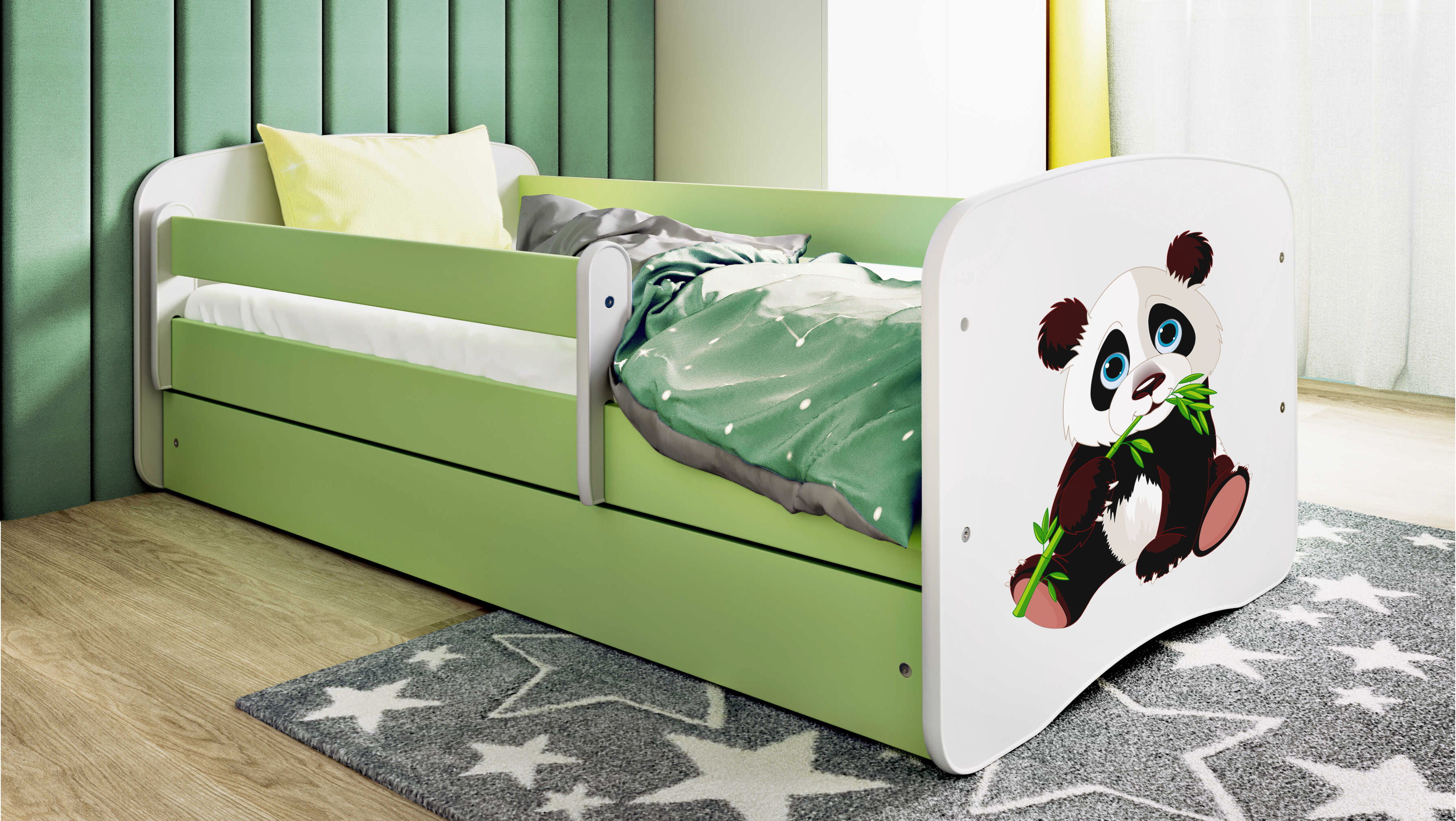 Lit enfant 80 x 180 cm, motif Panda, vue 2