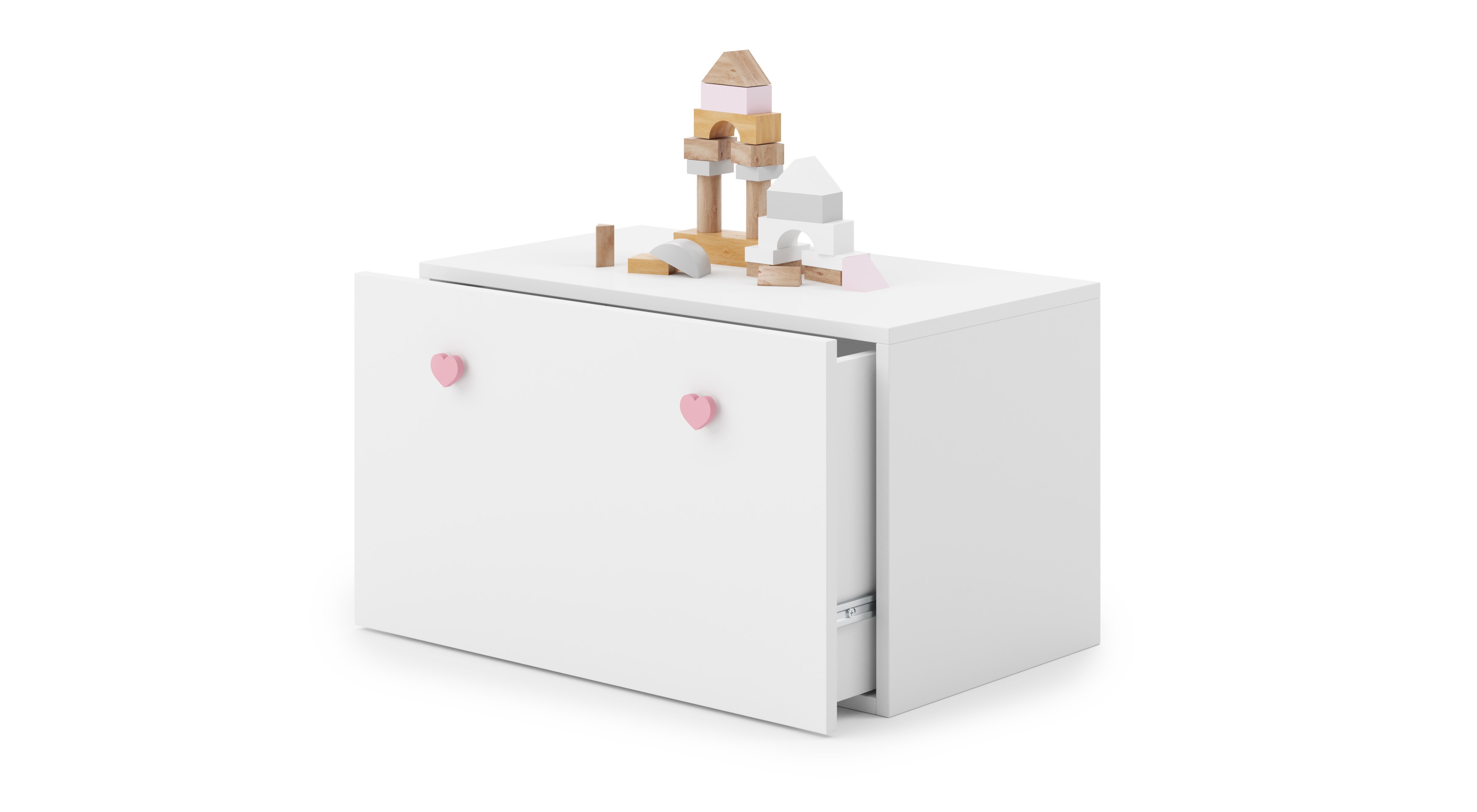 Coffre à jouets enfant blanc
