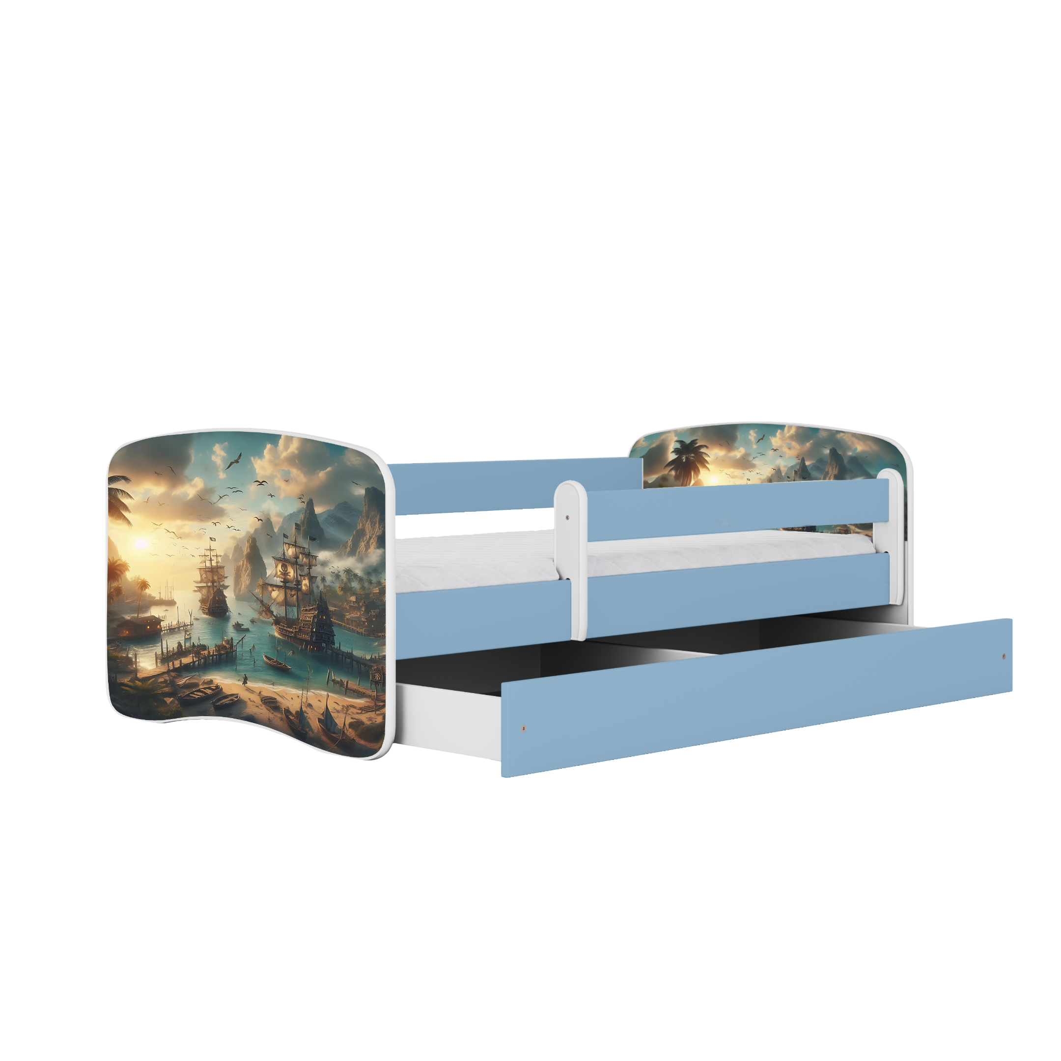 Lit enfant bleu