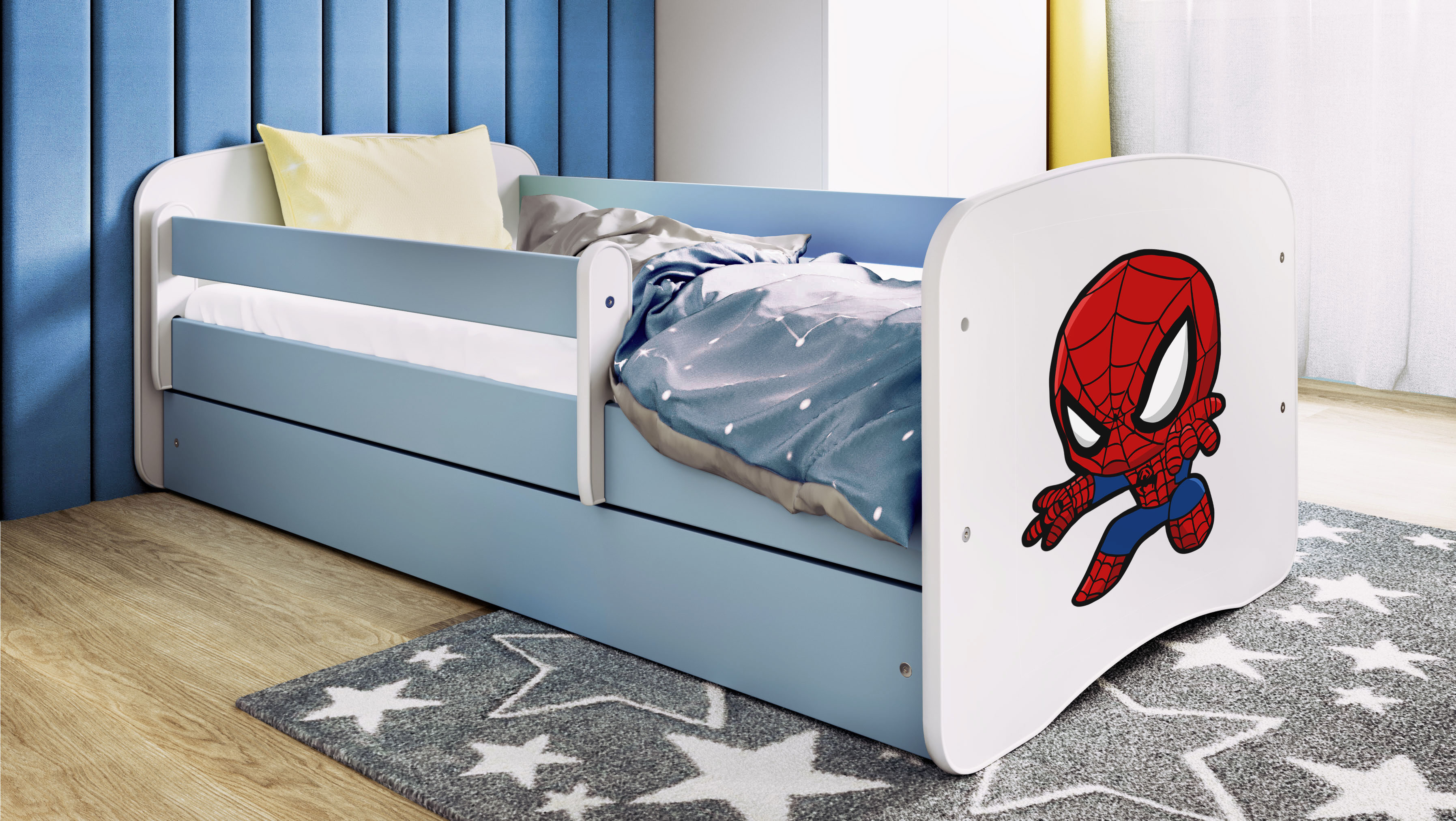 Lit enfant 80 x 160 cm, motif Super-héros araignée, vue 2