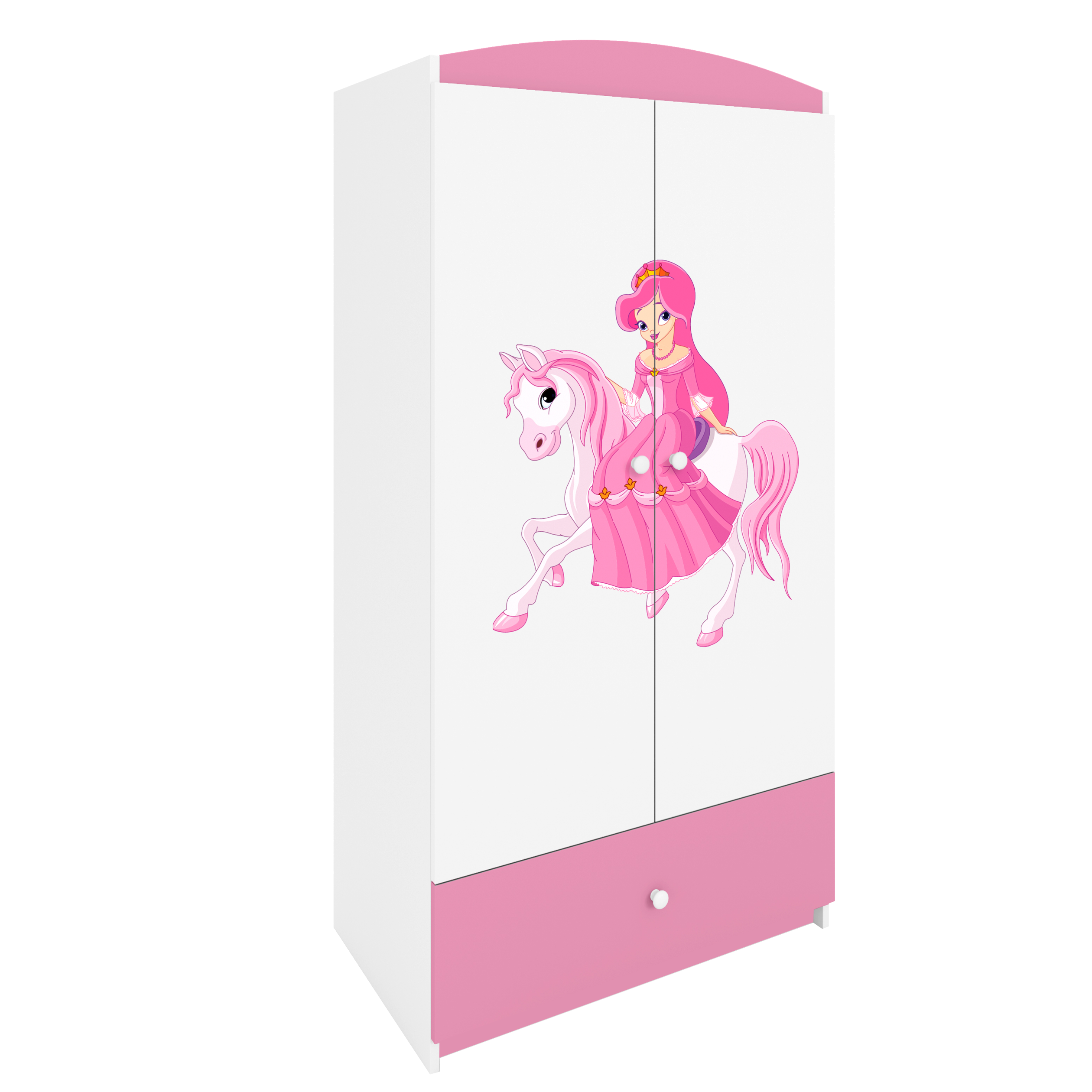 Armoire enfant rose clair