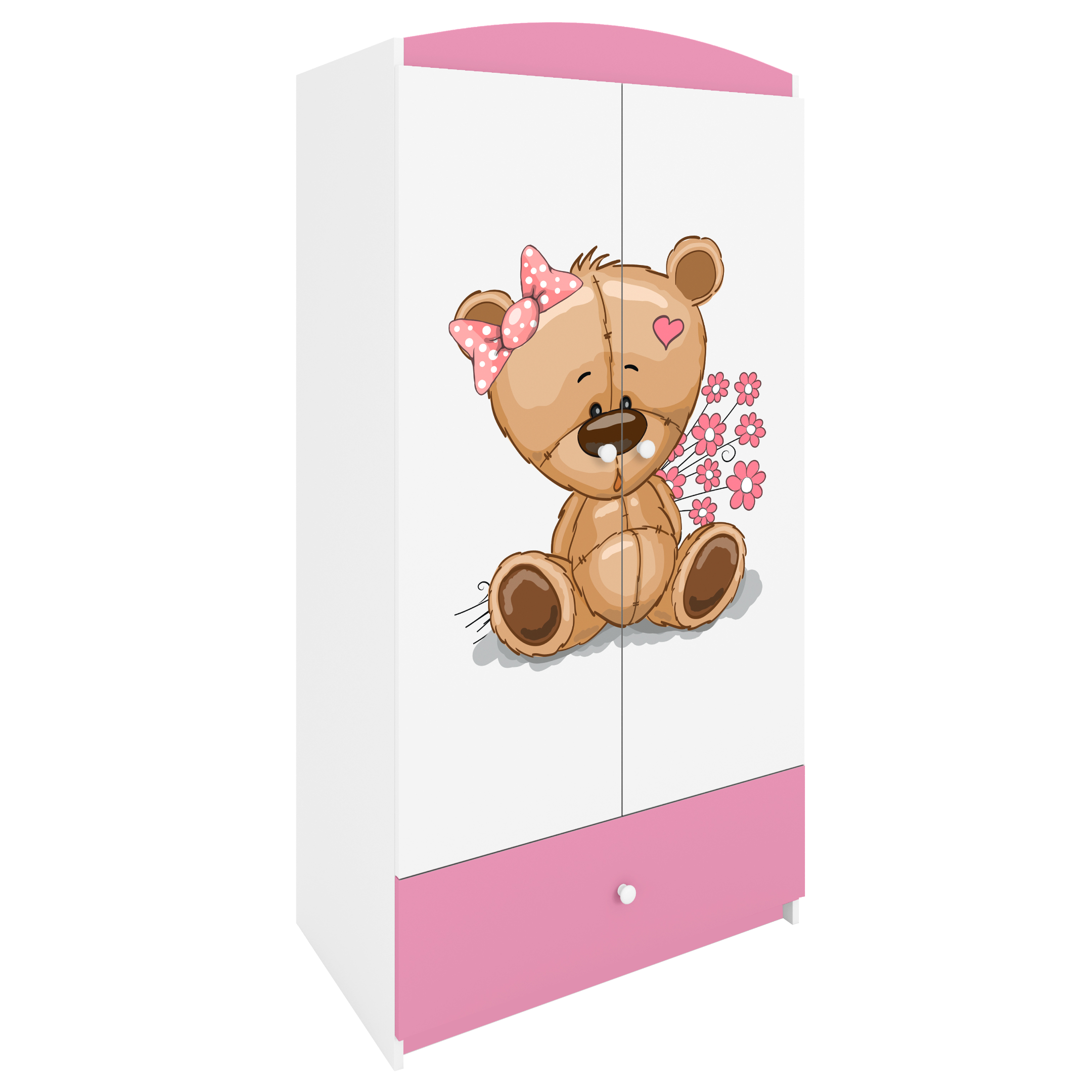 Armoire enfant rose clair