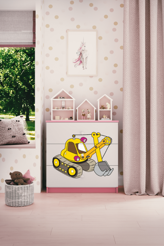 Commode enfant rose