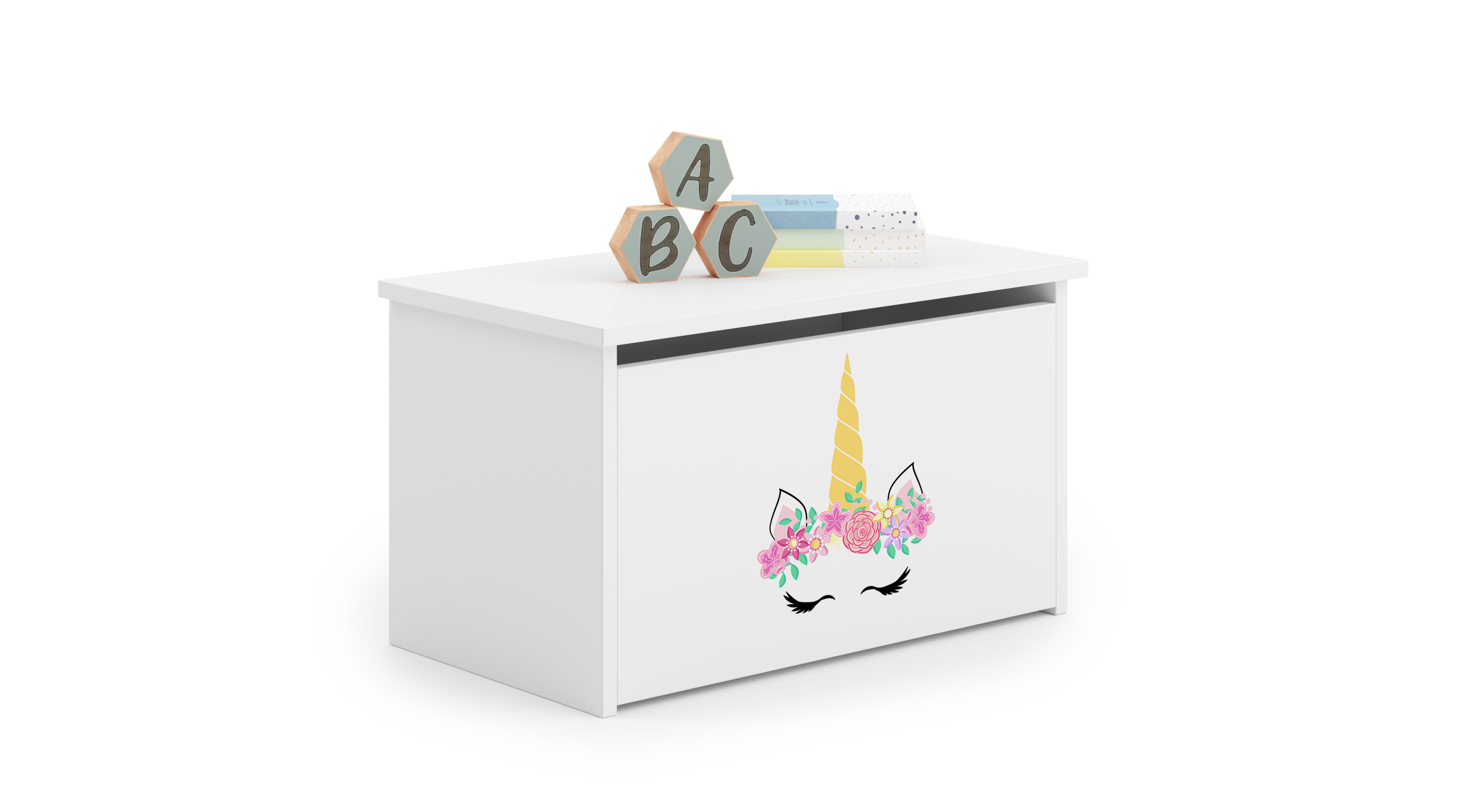 Coffre à jouets enfant blanc