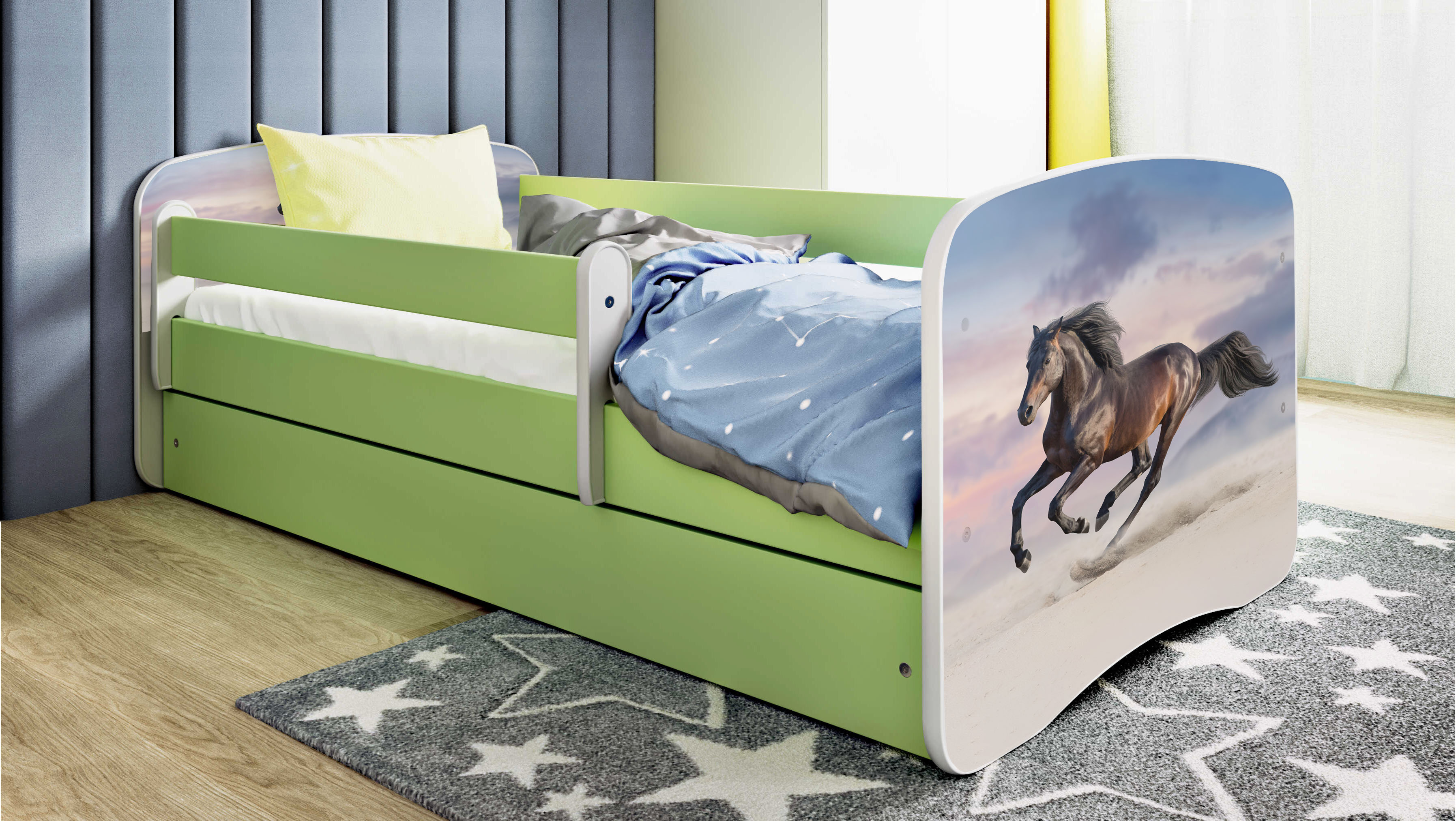 Lit enfant 80 x 160 cm, motif Cheval au galop, vue 2
